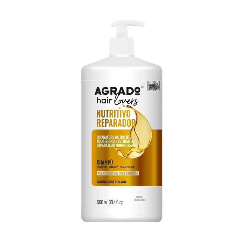 Шампунь для волосся Agrado Hair Loves Nourishing Restorative Shampoo Живлення та відновлення, 900 мл