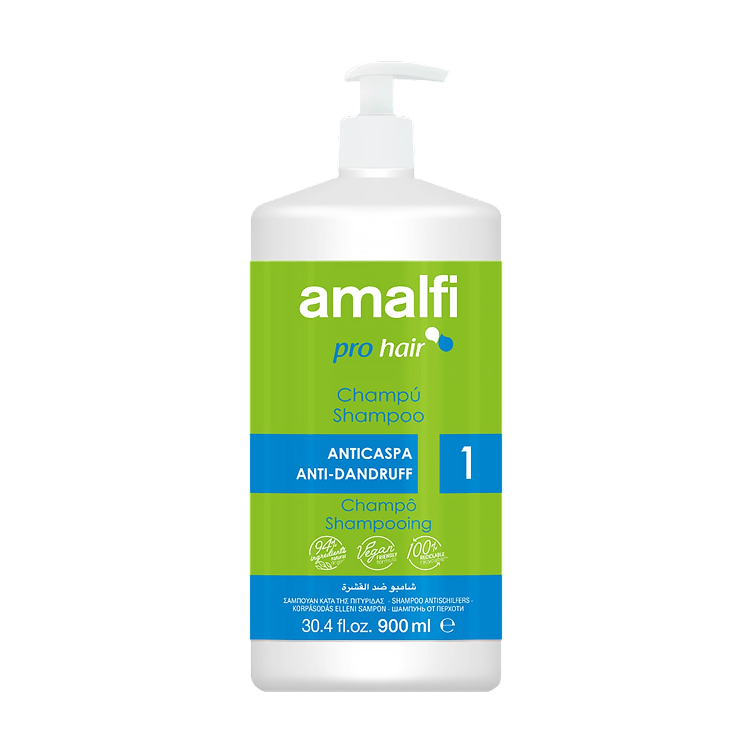Шампунь для волосся Amalfi Pro Hair Anticaspa Anti-Dandruff Shampoo проти лупи, 900 мл (з дозатором)