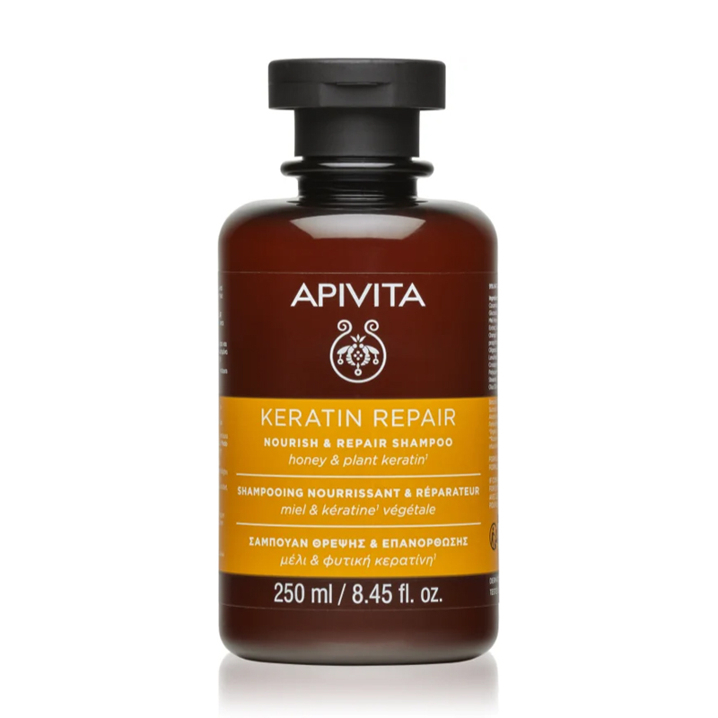 Шампунь для волосся Apivita Keratin Repair Nourish &amp; Repair Shampoo Honey &amp; Plant Keratin з медом та рослинним кератином, 250 мл