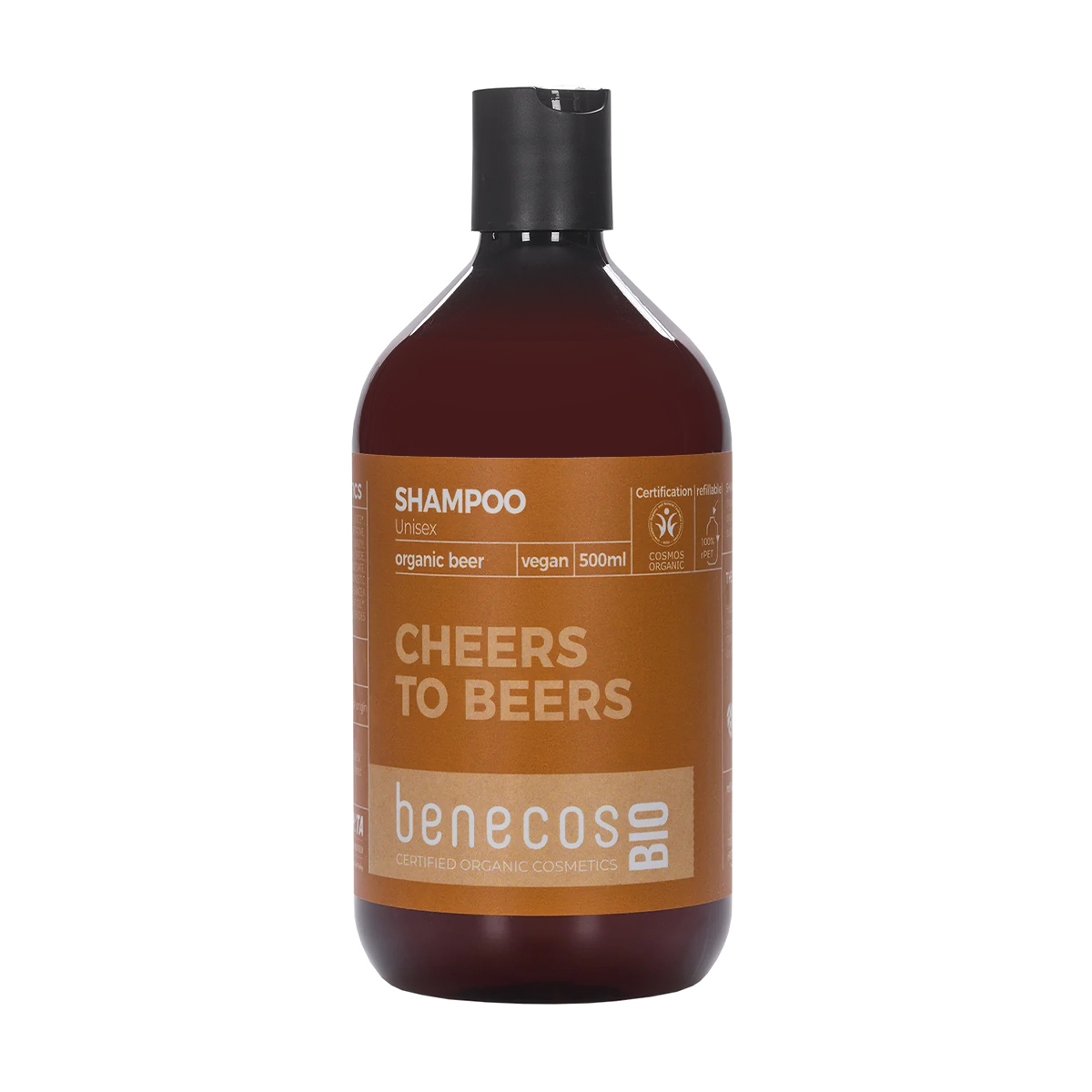 Шампунь для волосся Benecos Bio Cheers To Beers Unisex Shampoo з органічним пивом, 500 мл