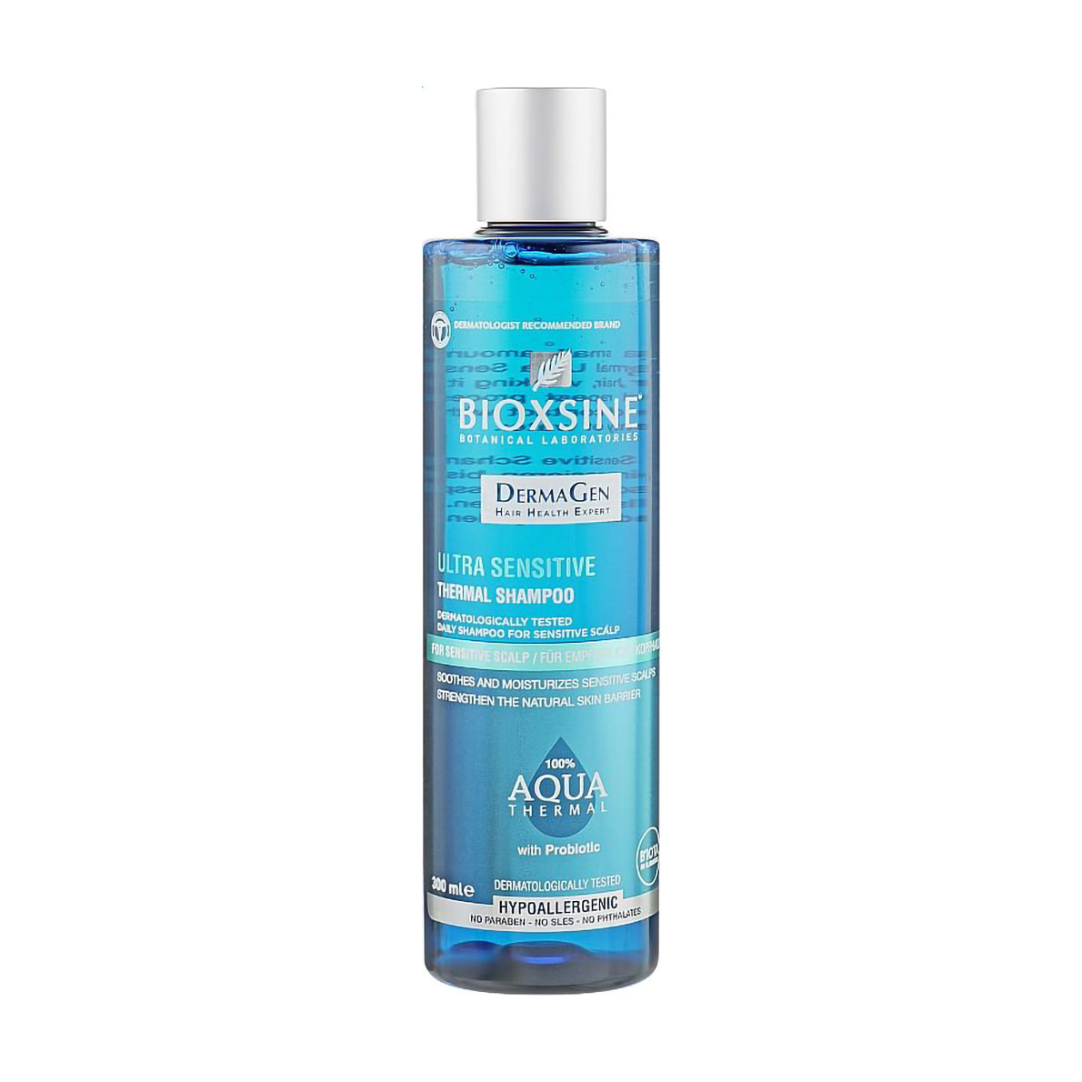 Шампунь для волосся Biota Bioxsine DermaGen Aqua Thermal для чутливої шкіри голови, 300 мл