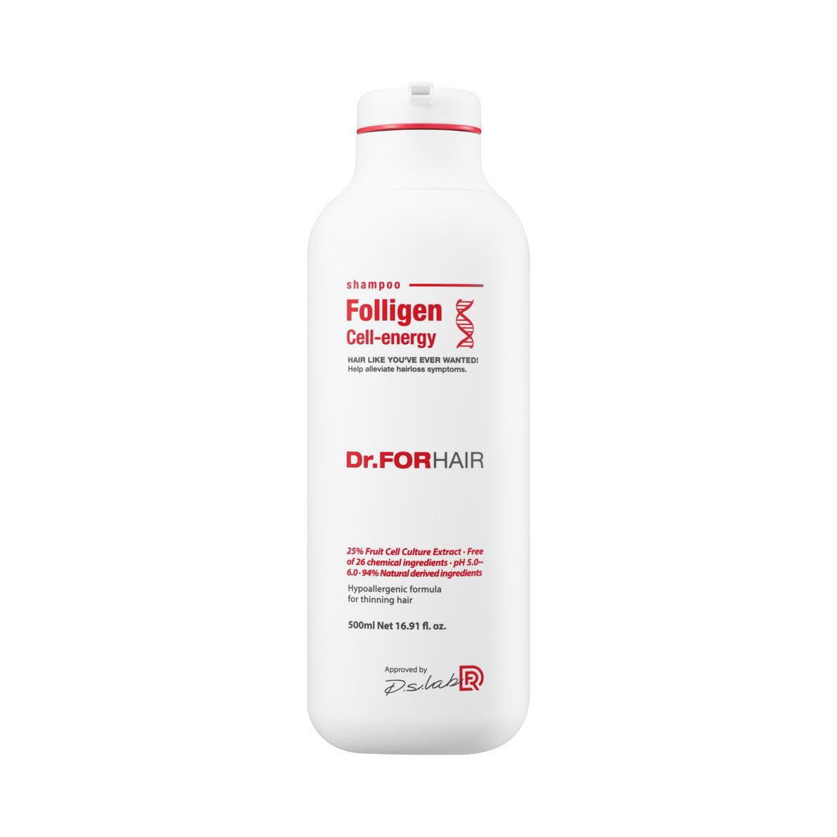 Шампунь для волосся Dr.FORHAIR Folligen Cell Energy Shampoo, 500 мл