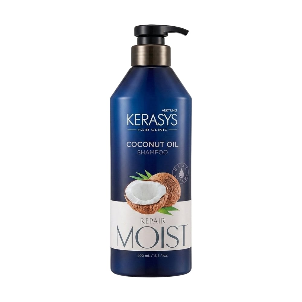 Шампунь для волосся KeraSys Hair Clinic Real Nature Moisturizing Care Coconut Oil Shampoo для сухого та пошкодженого волосся, 400 мл