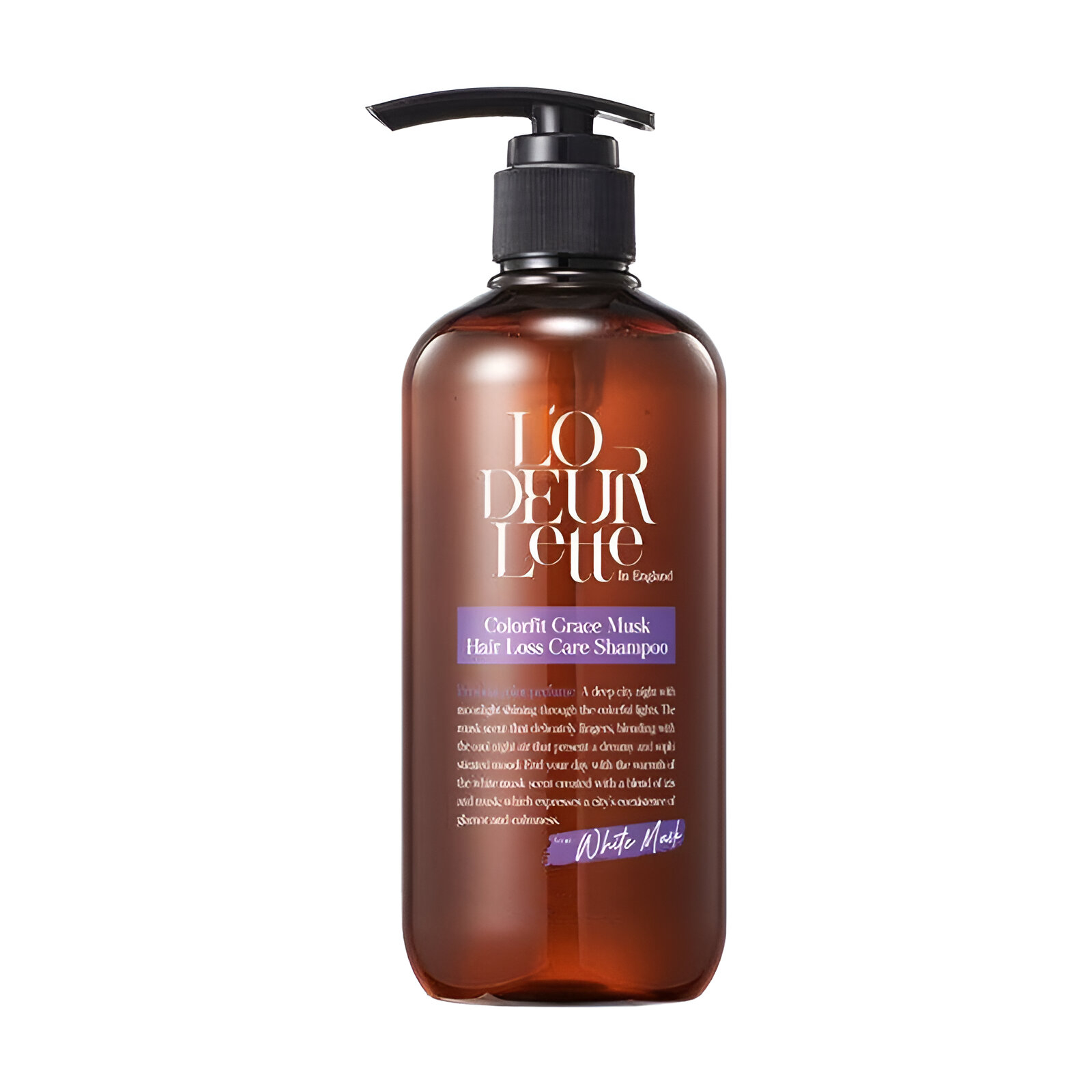 Шампунь для волосся L'Odeurlette In England Colorfit Grace Musk Hair Lost Care Shampoo, 500 мл