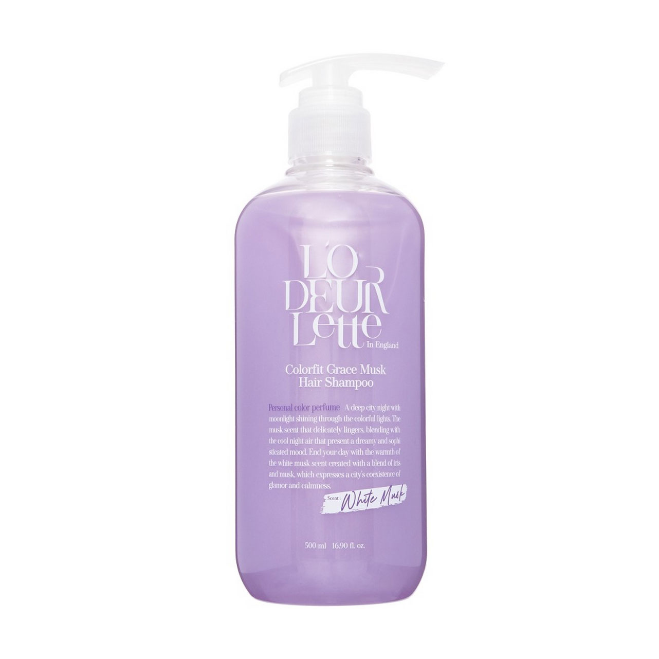 Шампунь для волосся L'Odeurlette In England Colorfit Grace Musk Hair Shampoo, 500 мл