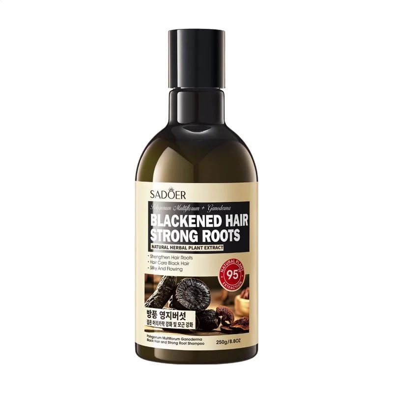Шампунь для волосся Sadoer Polygonum Multiflorum Ganoderma Black Hair And Strong Root Shampoo, 250 г