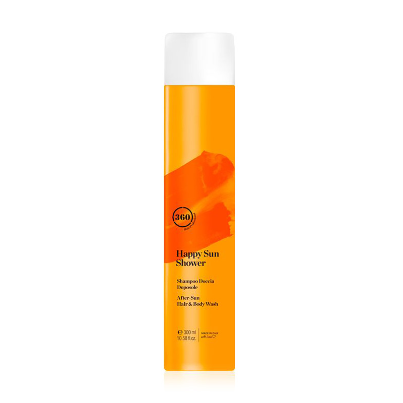 Шампунь для волосся та тіла після засмаги 360 Hair Professional Happy Sun Shower After-Sun Hair &amp; Body Wash, 300 мл
