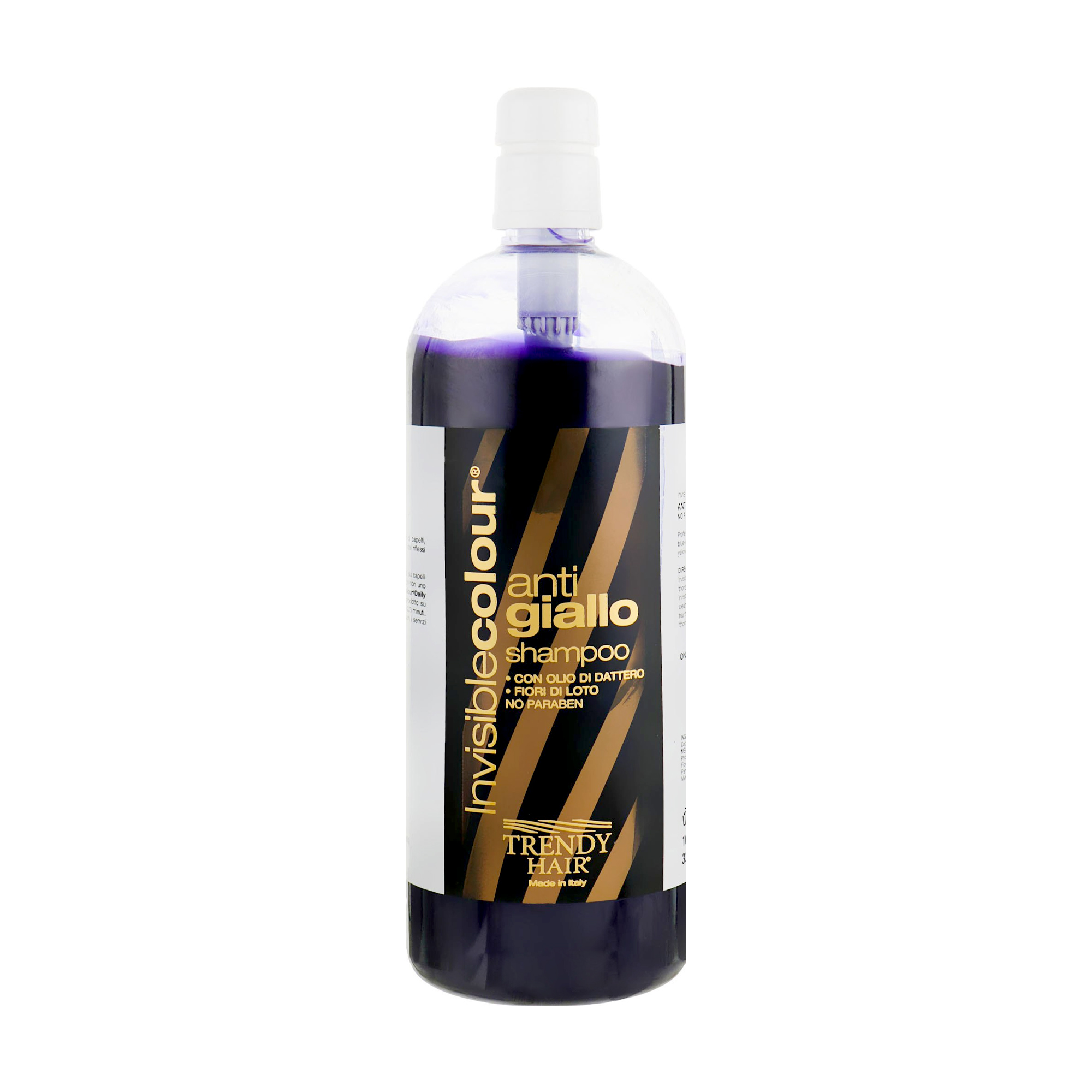 Шампунь для волосся Trendy Hair Invisible Color Anti Yellow Shampoo з антижовтим ефектом для освітленого волосся, 1 л