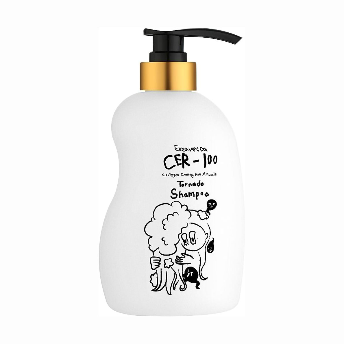 Шампунь для волосся з колагеном Elizavecca CER-100 Collagen Coating Hair A+ Muscle Tornado Shampoo, 500 мл