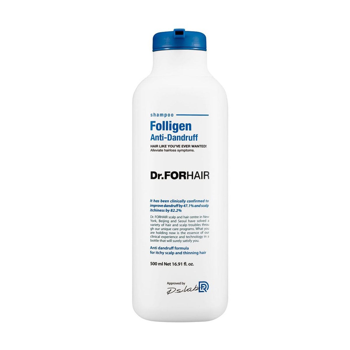 Шампунь Dr.FORHAIR Folligen Anti-Dandruff Shampoo проти лупи, для ослабленого волосся, 500 мл