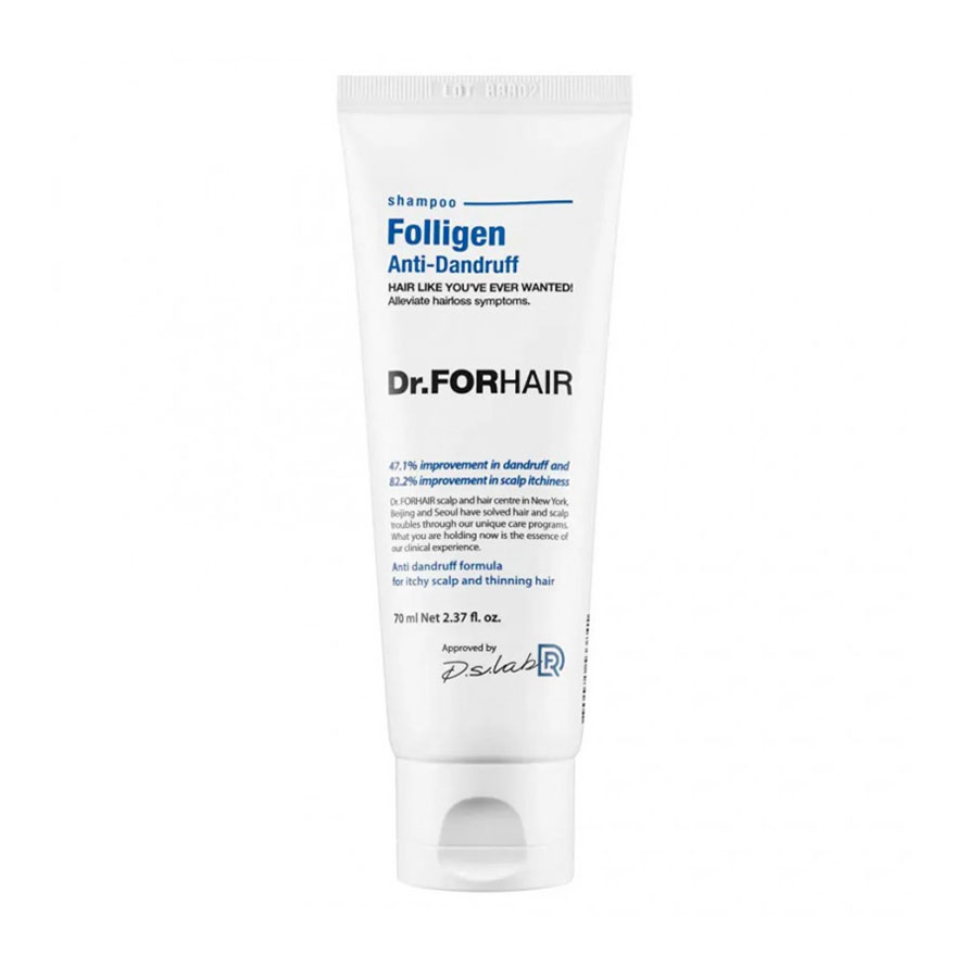 Шампунь Dr.FORHAIR Folligen Anti-Dandruff Shampoo проти лупи, для ослабленого волосся, 70 мл