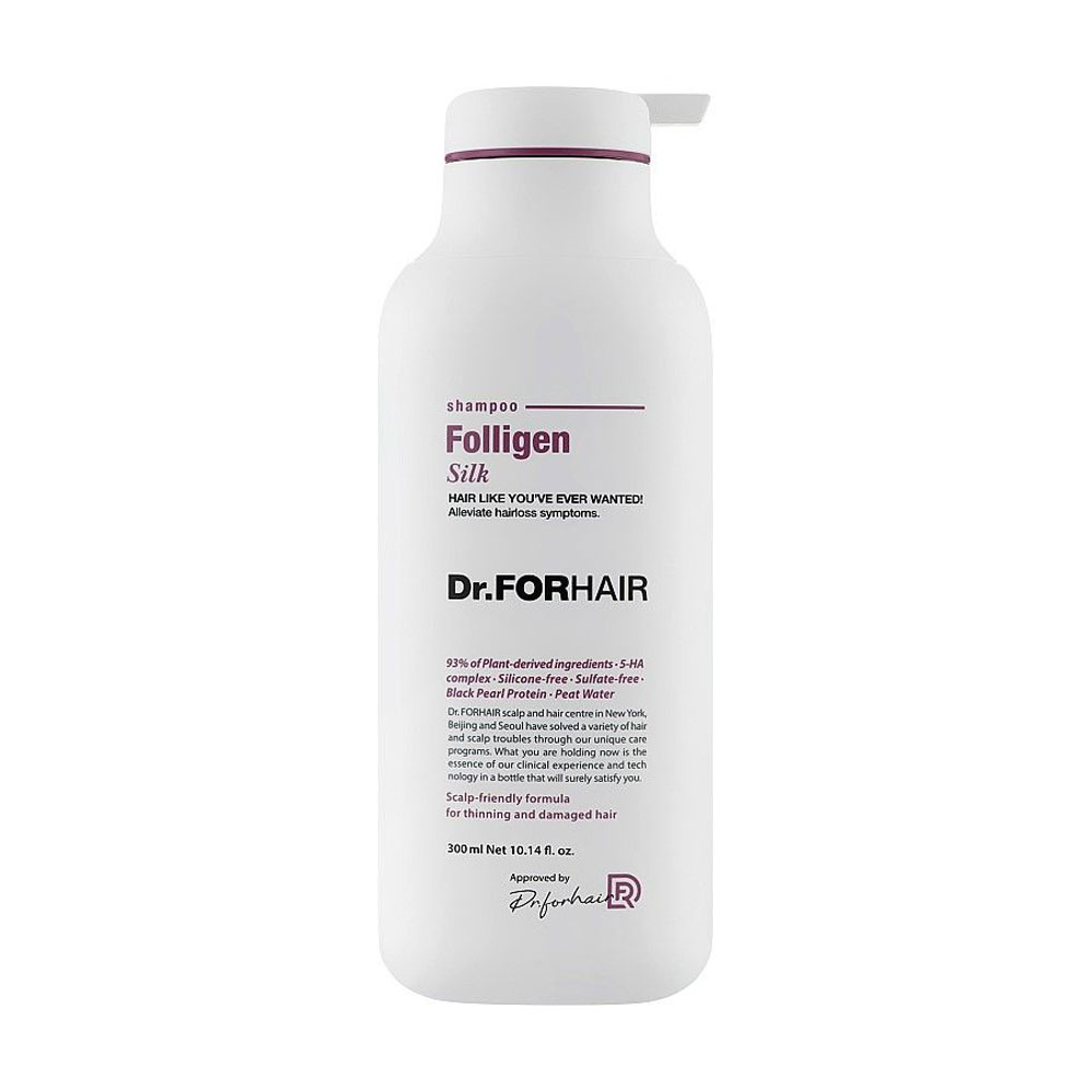 Шампунь Dr.FORHAIR Folligen Silk Shampoo для пошкодженого волосся, 300 мл