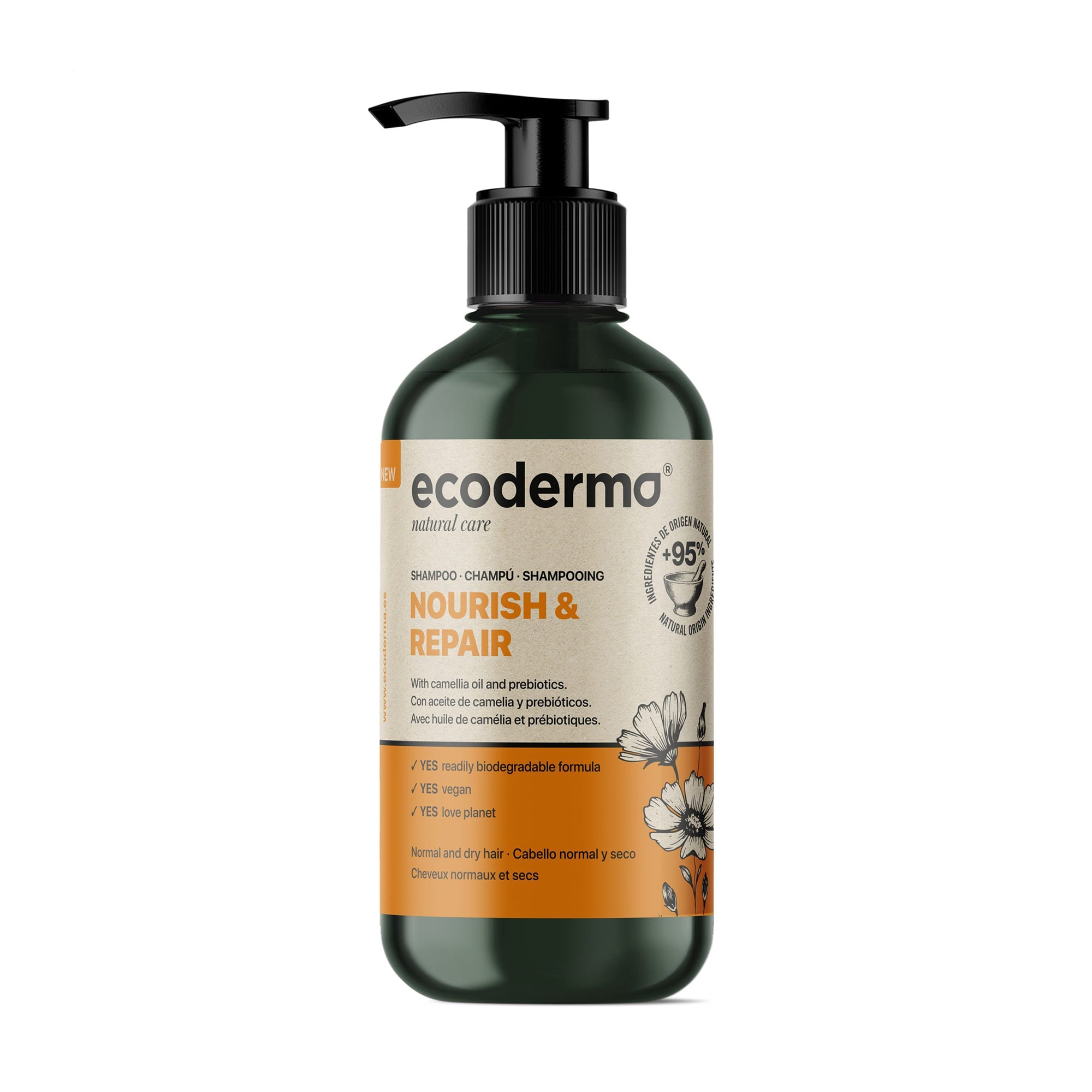 Шампунь Ecoderma Nourish &amp; Repair Shampoo для нормального та сухого волосся, 500 мл