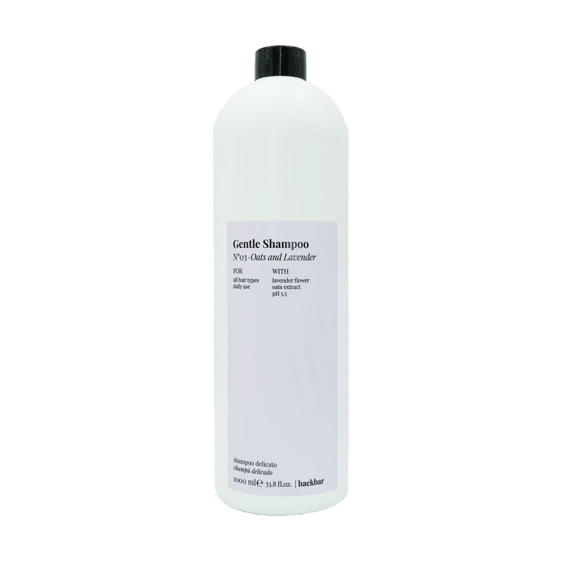 Шампунь FarmaVita Backbar Gentle Shampoo №3 Овес та лаванда, для всіх типів волосся, 1 л