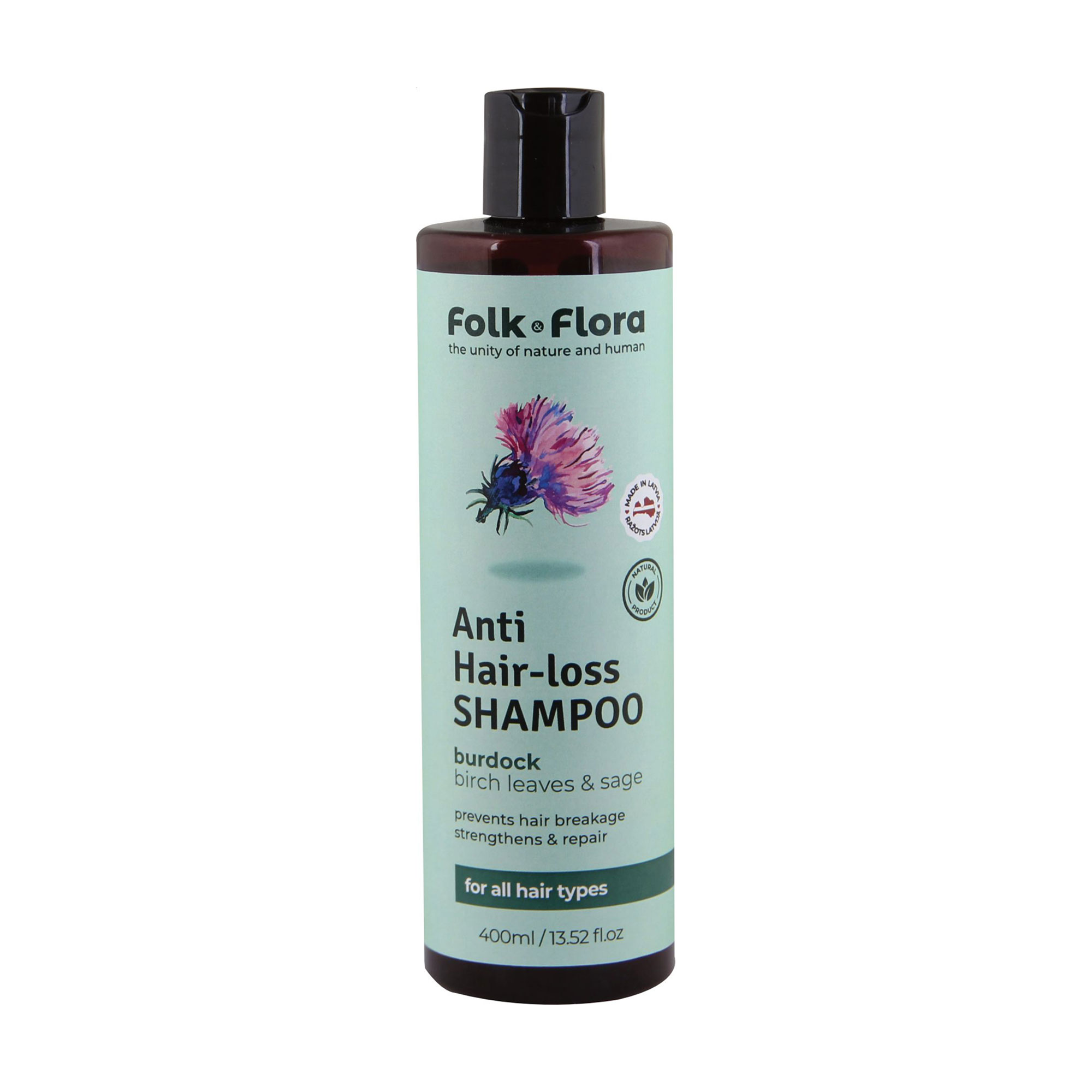 Шампунь Folk &amp; Flora Anti Hair-Loss Shampoo проти випадіння волосся, 400 мл