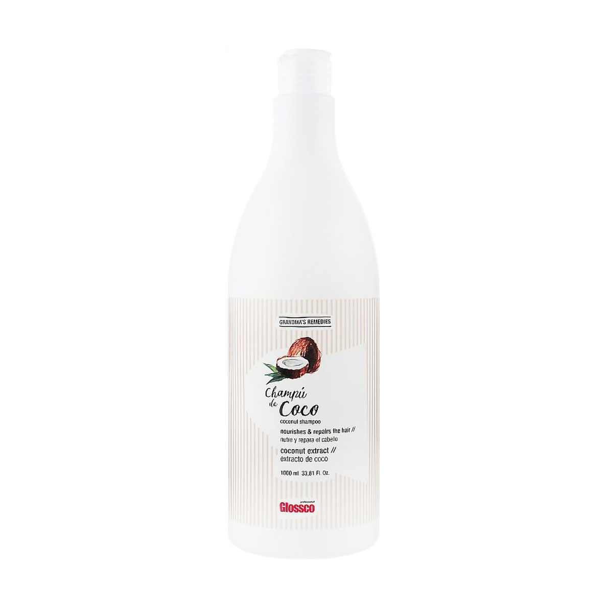 Шампунь Glossco Professional Grandma's Remedies Coconut Shampoo для сухого та пошкодженого волосся, з кокосом, 1 л