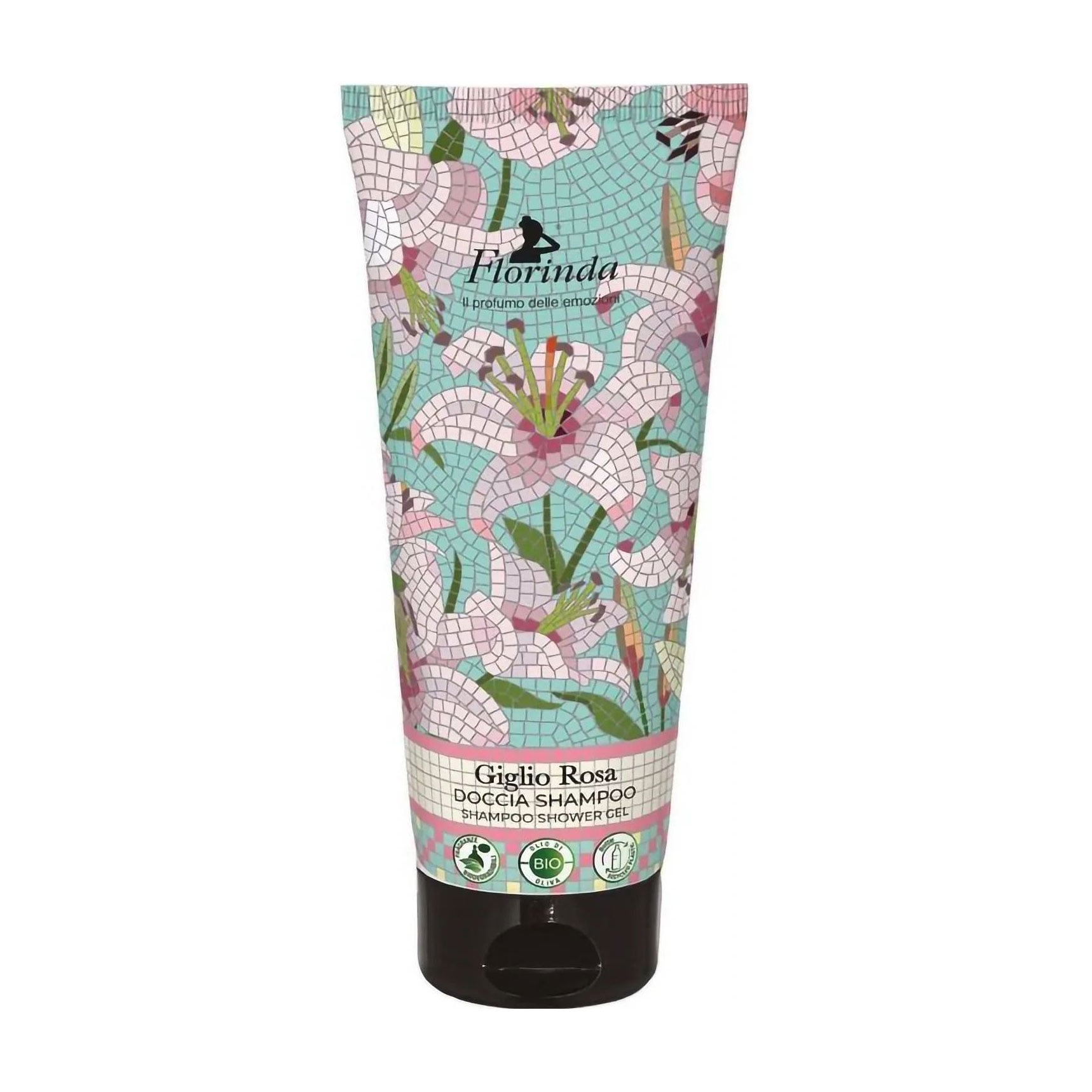 Шампунь-гель для душу Florinda Mosaics Shampoo Shower Gel Рожева лілія, 200 мл