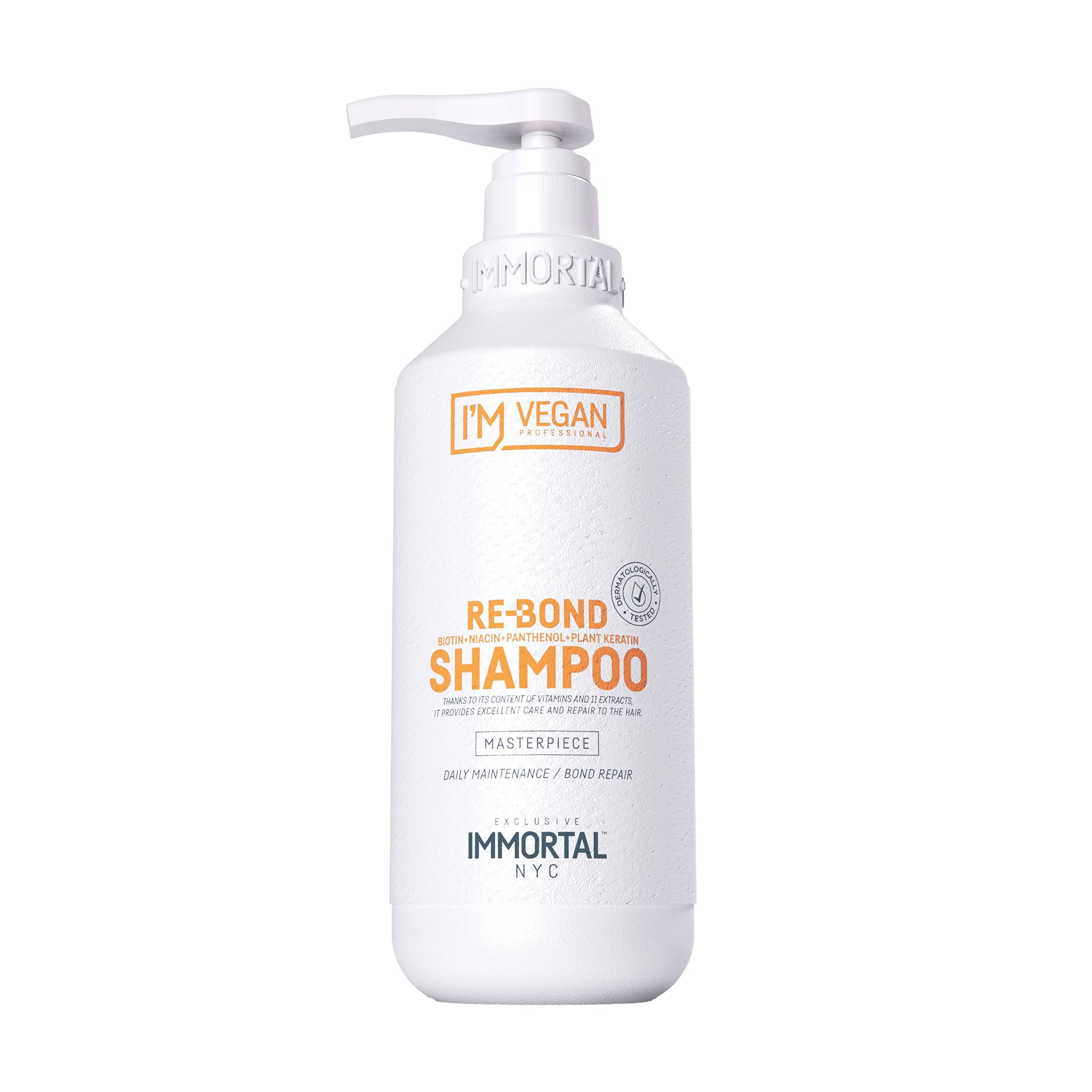 Шампунь Immortal NYC I'm Vegan Re-Bond Shampoo для глибокого відновлення пошкодженого волосся, 500 мл