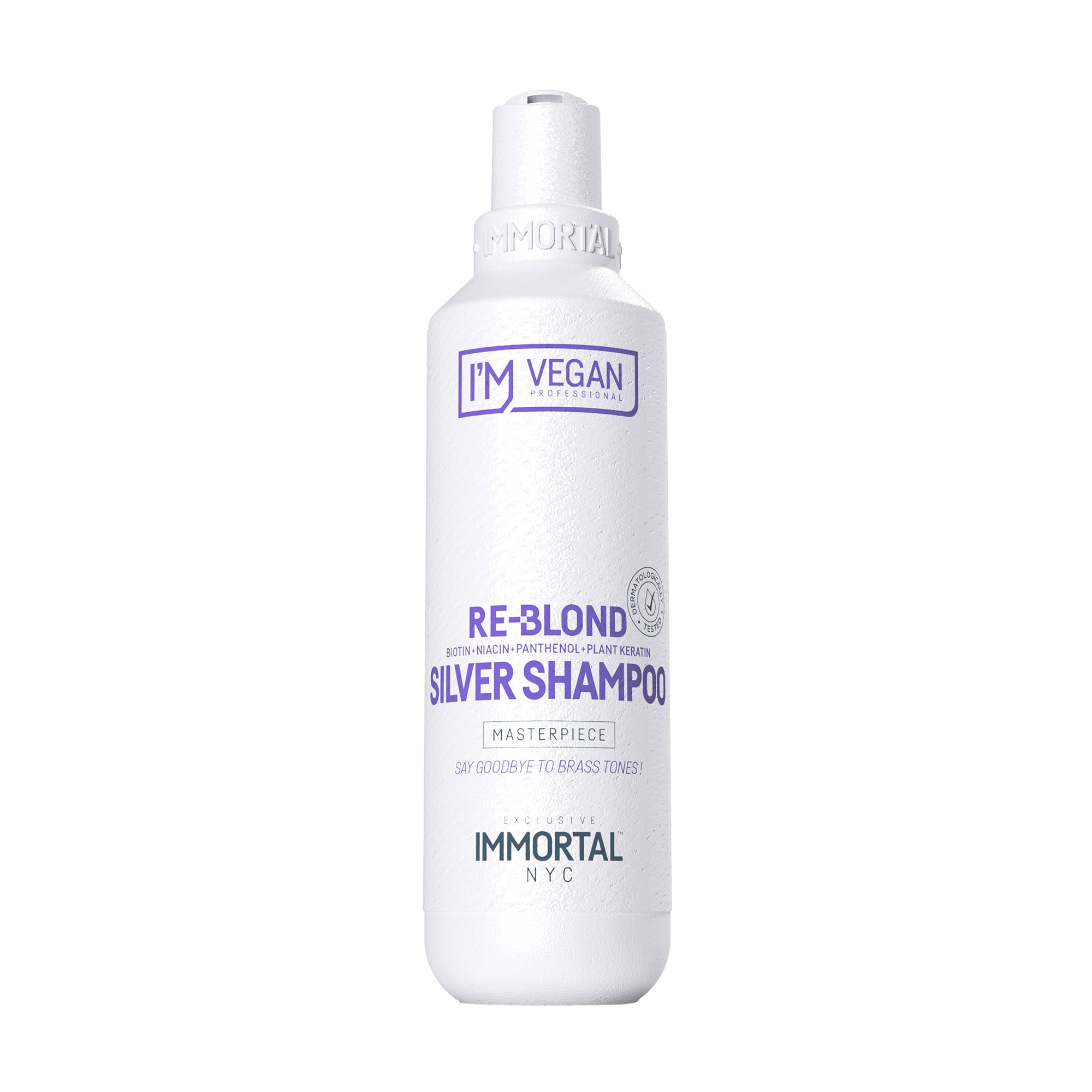 Шампунь Immortal NYC I'm Vegan Re-Bond Silver Shampoo проти небажаної жовтизни волосся, 250 мл