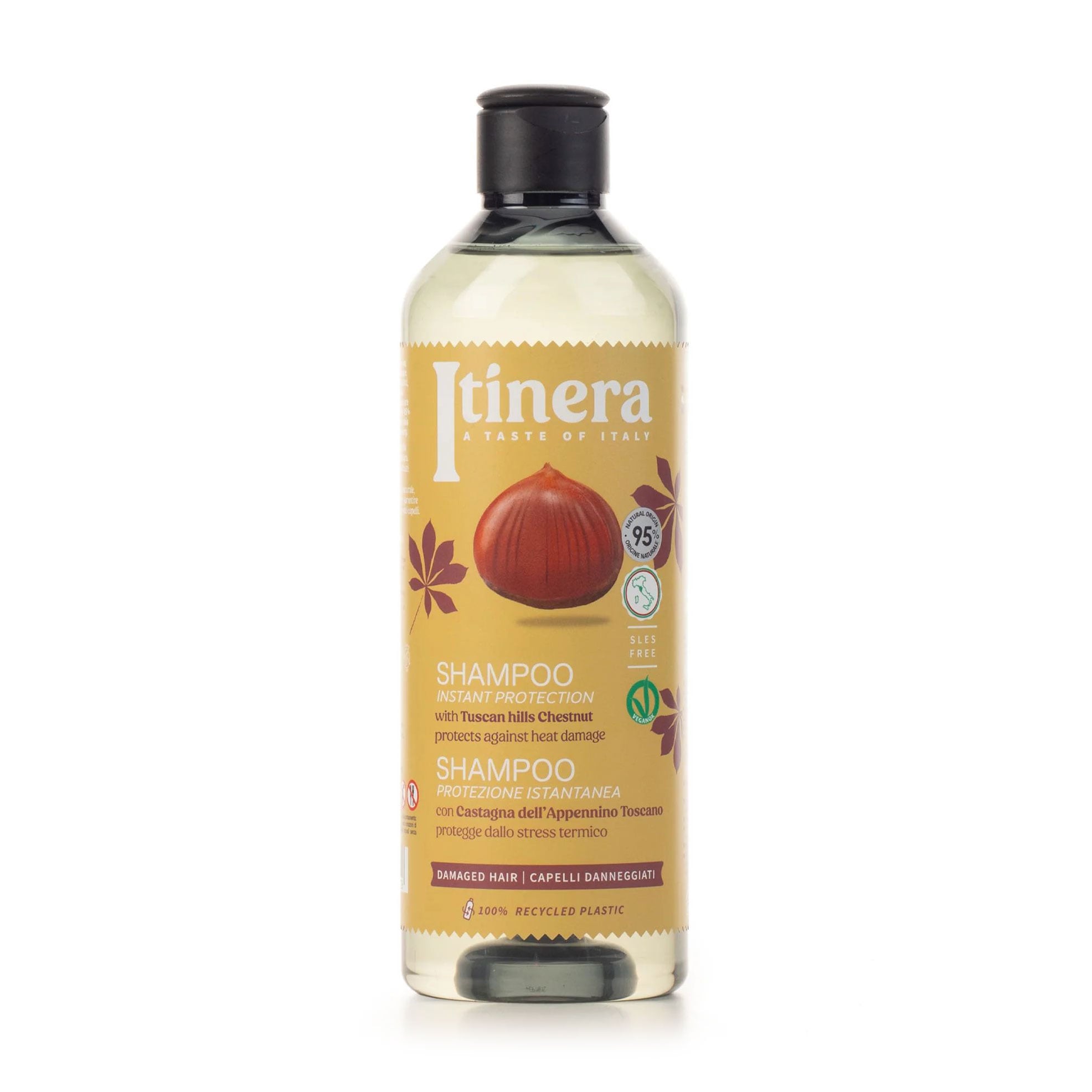 Шампунь Itinera Instant Protection Shampoo для пошкодженого волосся, з каштаном, 370 мл