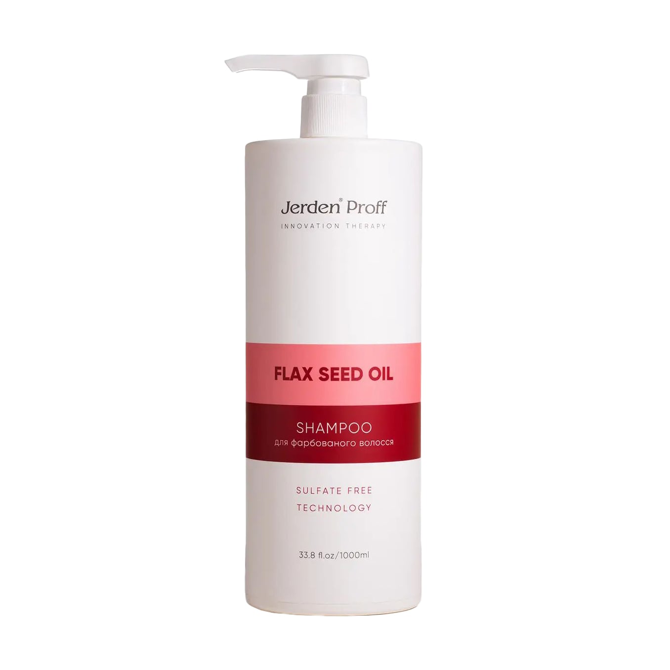 Шампунь Jerden Proff Innovation Therapy Flax Seed Oil Shampoo для фарбованого волосся, з пшеничними зародками та протеїнами шовку, 1 л