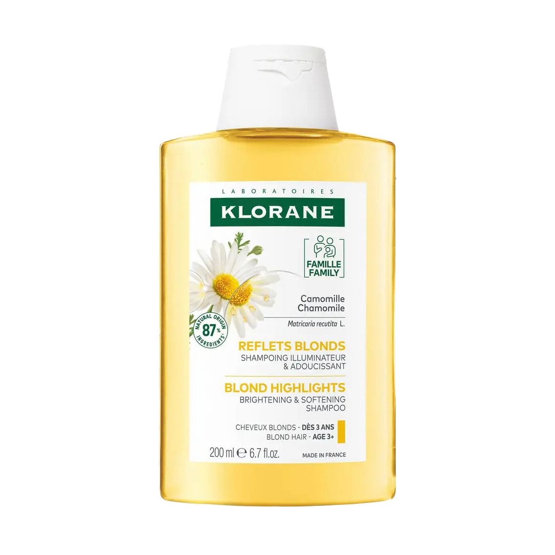 Шампунь Klorane Brightening Blonde Hair Shampoo для світлого волосся, з ромашкою, 200 мл