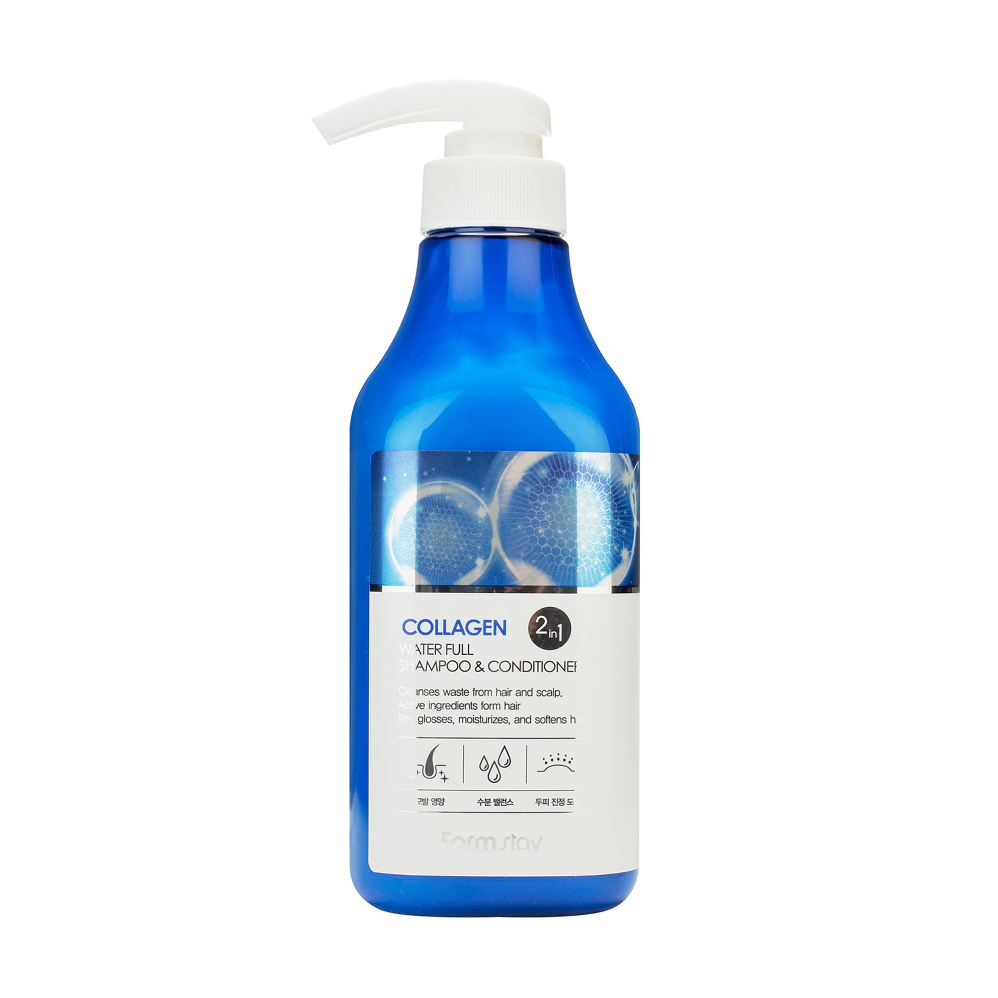 Шампунь-кондиціонер Farmstay Collagen Water Full Shampoo And Conditioner з колагеном, 530 мл