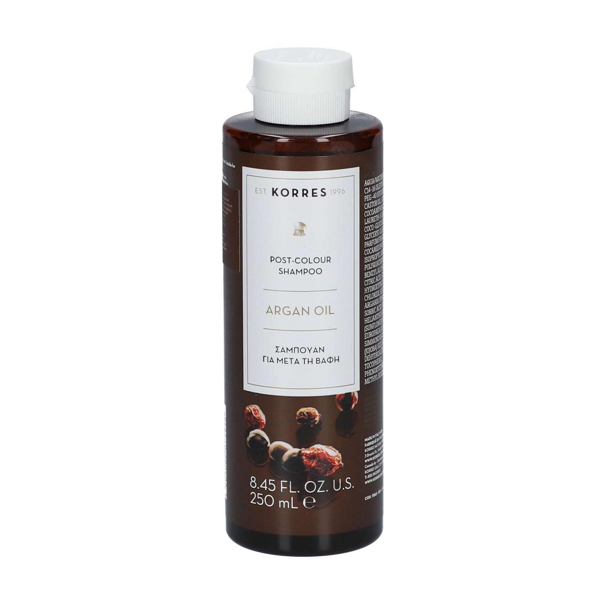 Шампунь Korres Argan Oil Post-Colour Shampoo для фарбованого волосся, з аргановою олією, 250 мл