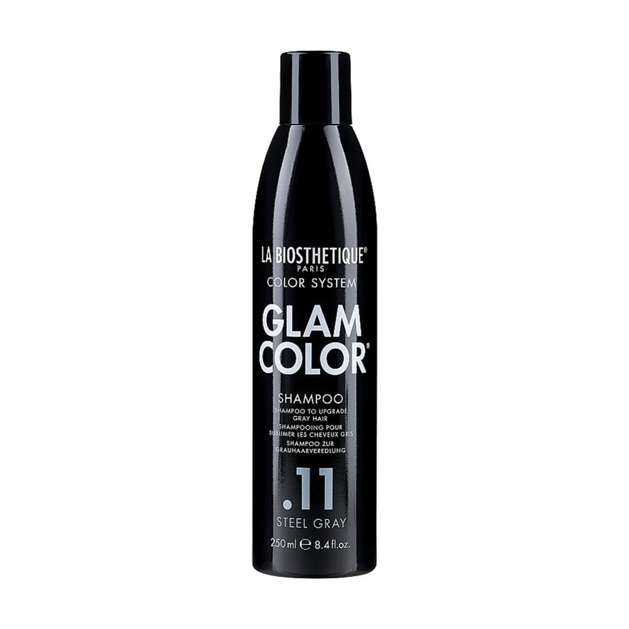 Шампунь La Biosthetique Glam Color Shampoo .11 Steel Gray для нейтралізації жовтого відтінку сивого волосся, 250 мл