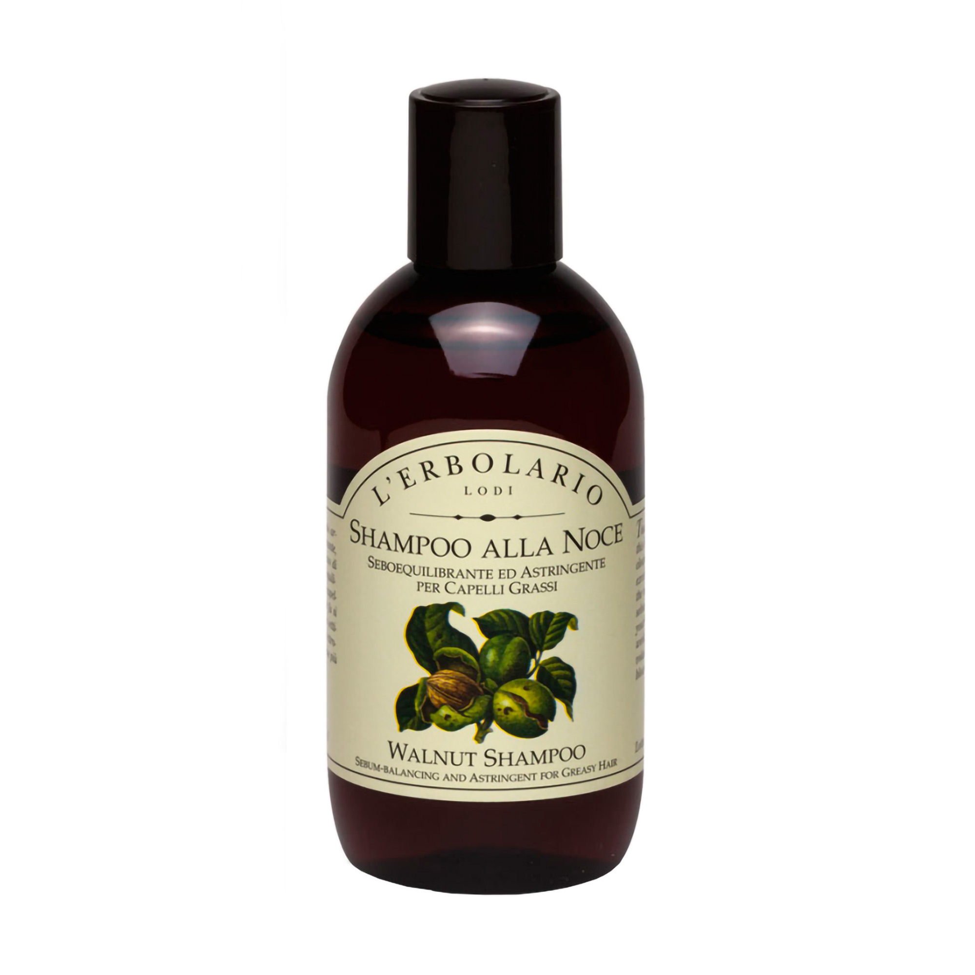 Шампунь L'Erbolario Alla Noce Shampoo для жирного волосся, з грецьким горіхом, 200 мл