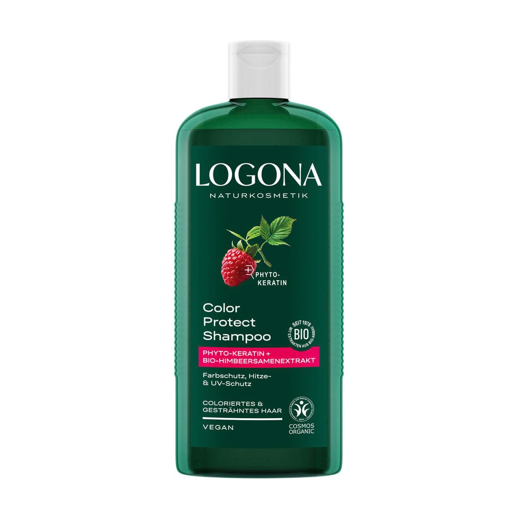 Шампунь Logona Color Protect Shampoo для захисту кольору волосся, з малиною та фітокератином, 250 мл