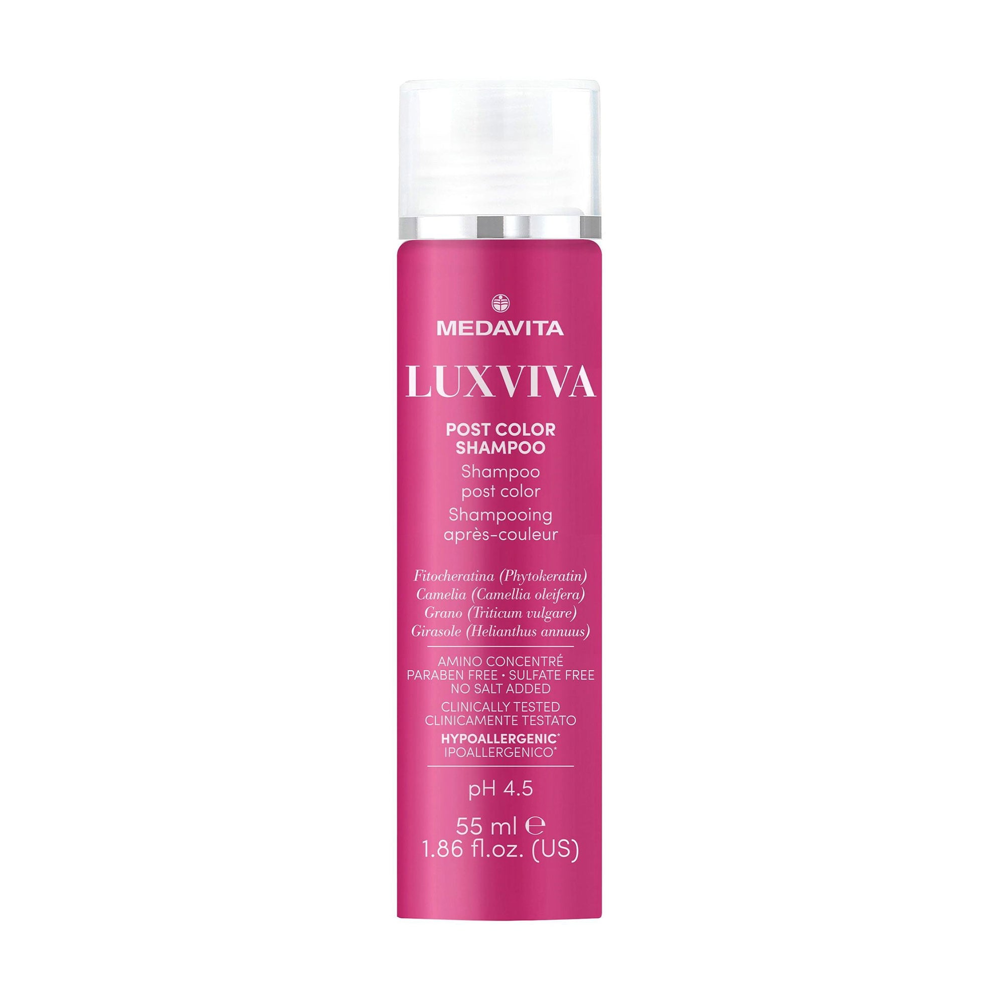 Шампунь Medavita Luxviva Post Color Shampoo pH 4.5 для фарбованого волосся, 55 мл