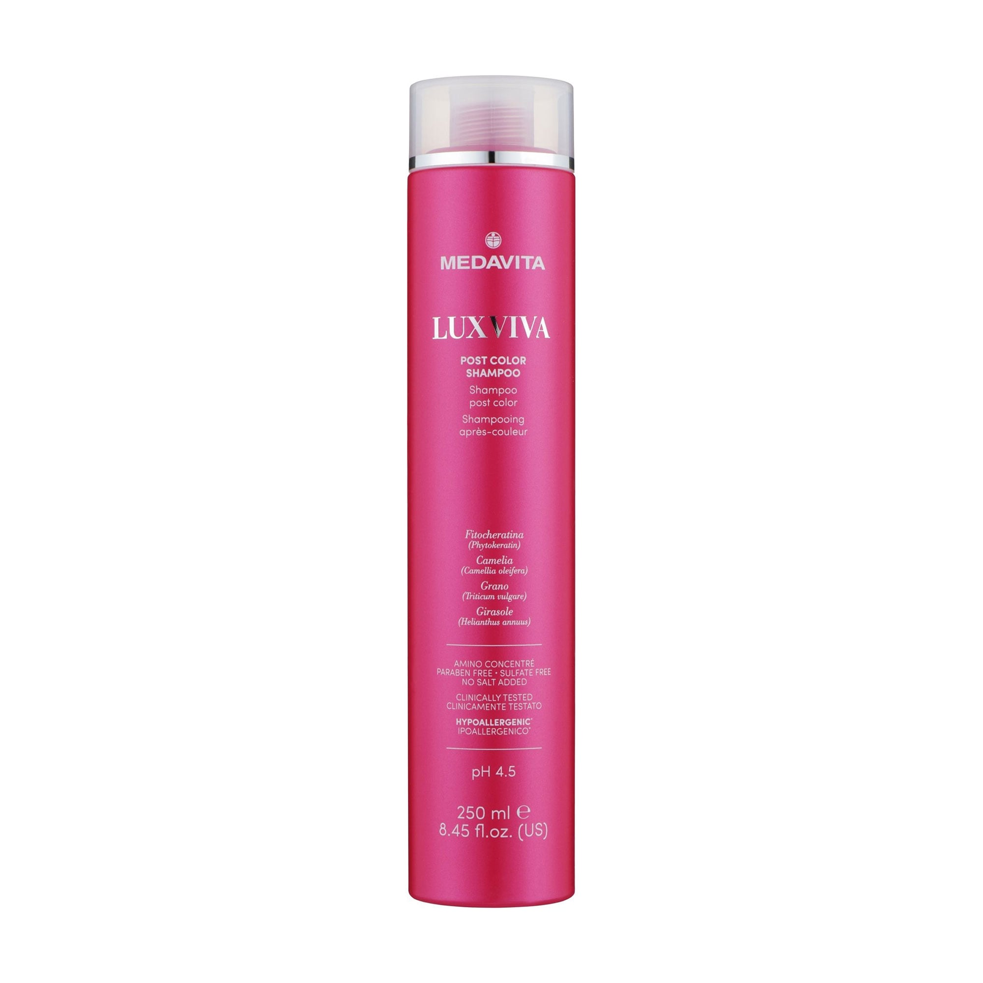 Шампунь Medavita Luxviva Post Color Shampoo pH 4.5 для фарбованого волосся, 250 мл