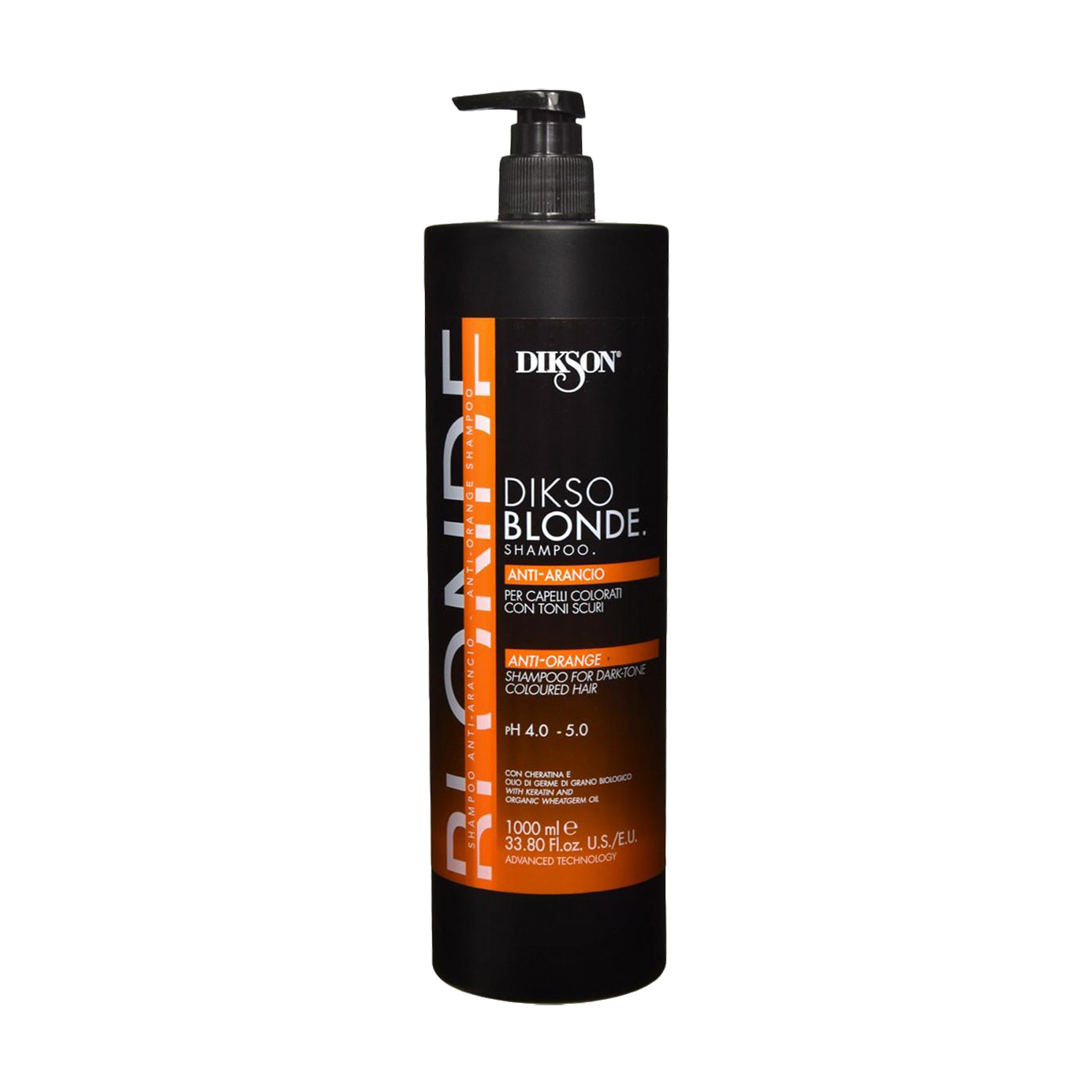 Шампунь-нейтралізатор помаранчевого кольору волосся Dikson Dikso Blonde Anti-Arancio Shampoo при знебарвлюванні та освітленні, 1 л