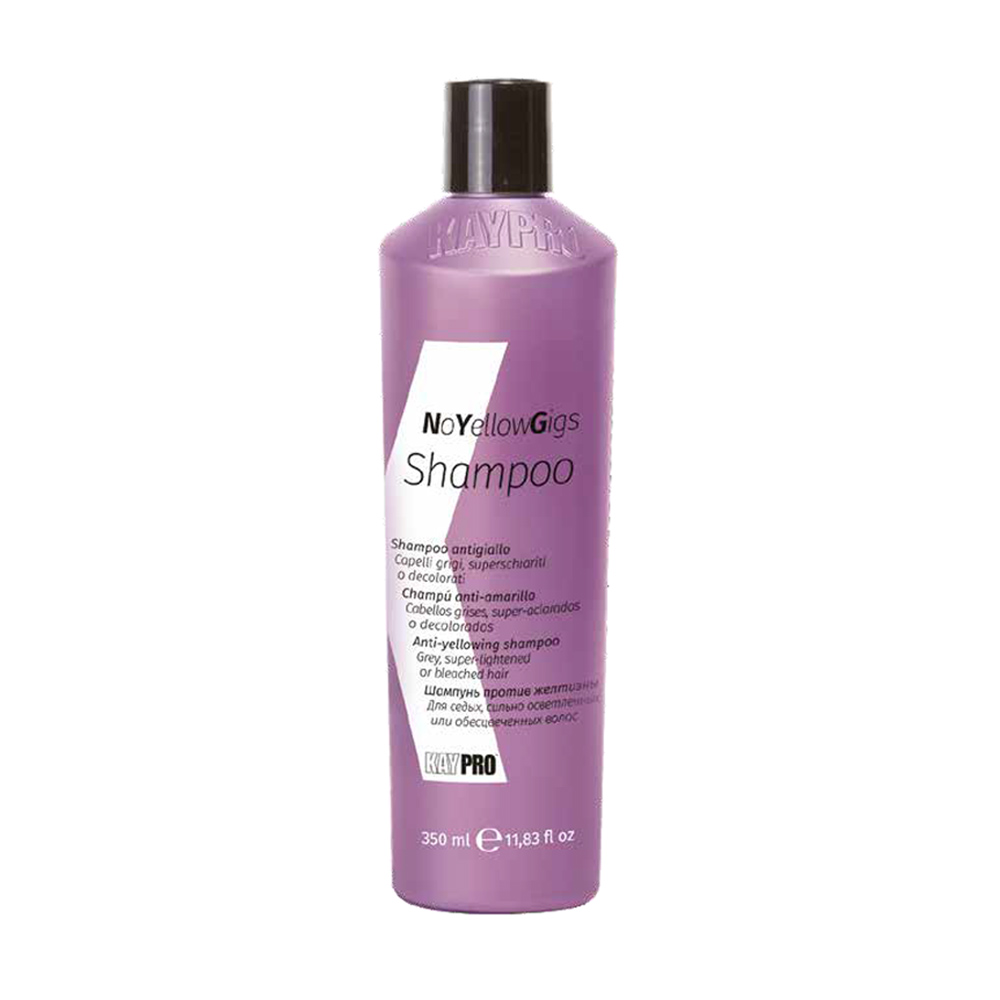 Шампунь проти жовтизни KayPro NoYellowGigs Shampoo для сивого, сильно освітленого або знебарвленого волосся, 350 мл