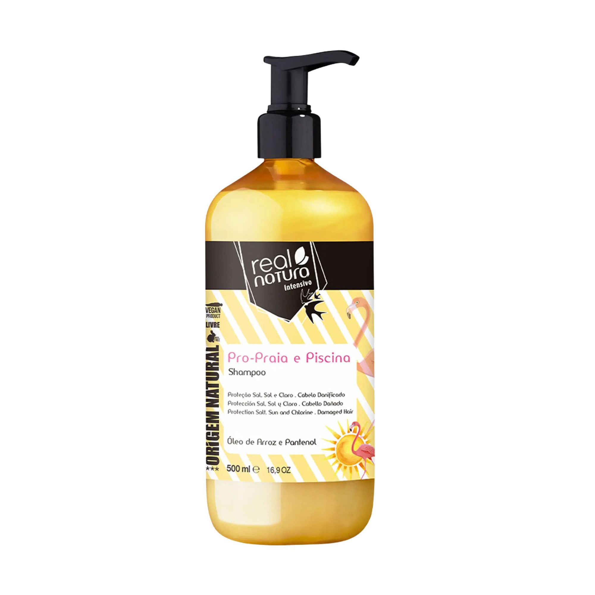 Шампунь Real Natura Pro-Praia e Piscina Shampoo для живлення і зволоження пошкодженого волосся, 500 мл