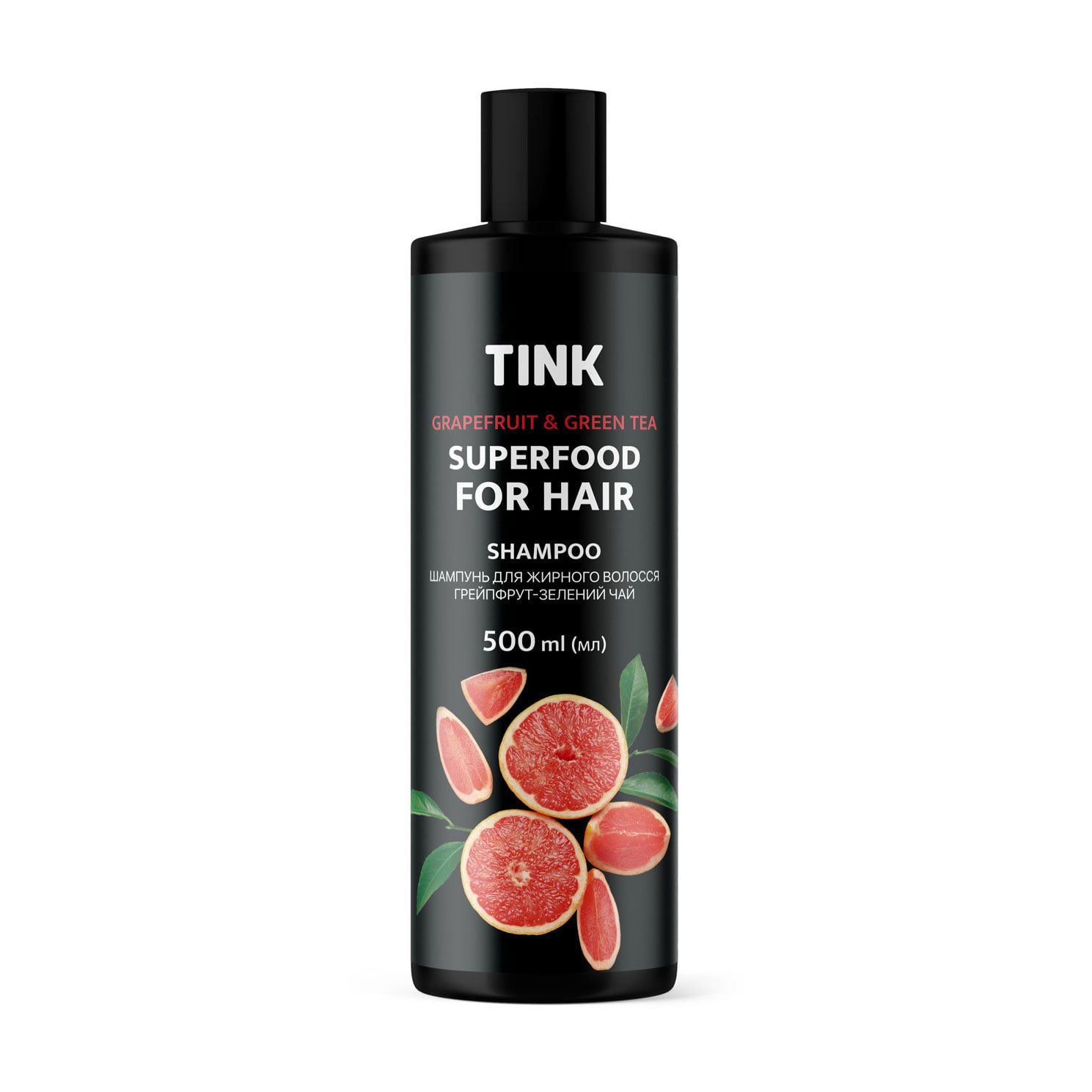 Шампунь Tink SuperFood For Hair Grapefruit &amp; Green Tea Shampoo Грейпфрут та зелений чай, для жирного волосся, 500 мл