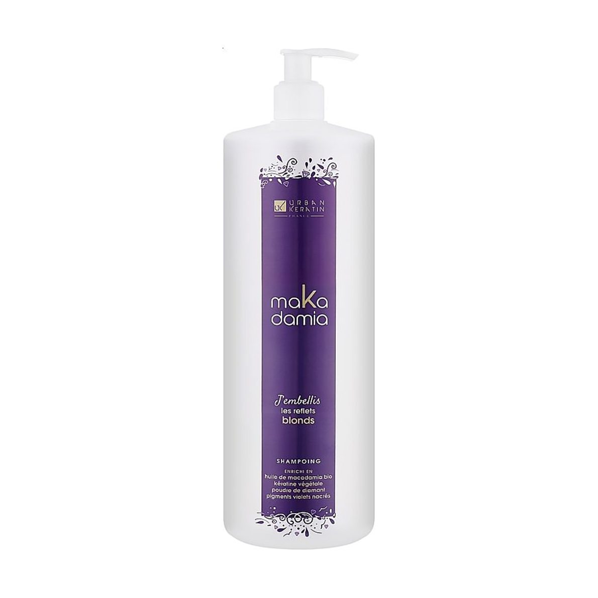 Шампунь Urban Keratin Makadamia Shampoo для світлого натурального та фарбованого волосся, 1 л