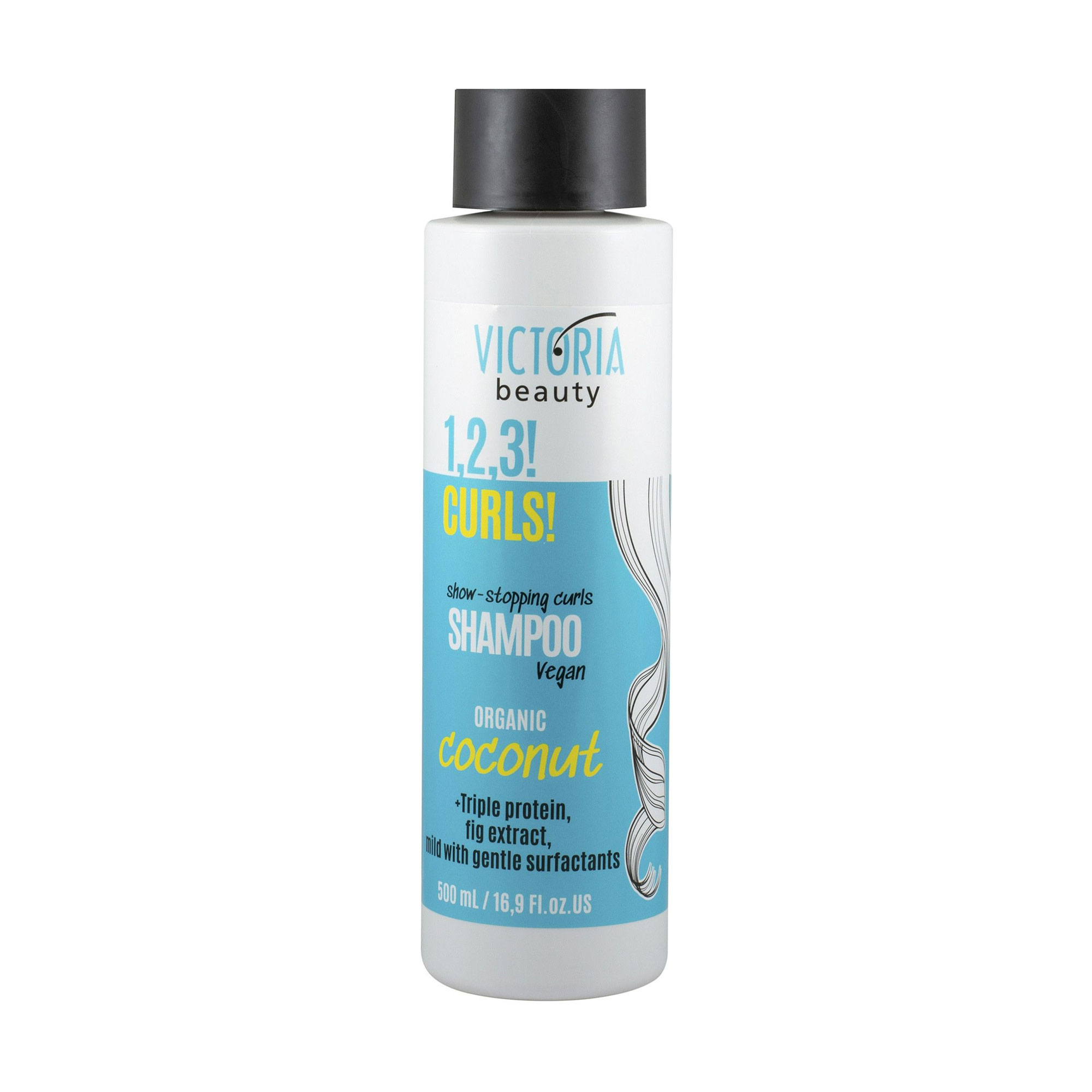 Шампунь Victoria Beauty 1, 2, 3! Curls! Shampoo для кучерявого волосся, 500 мл