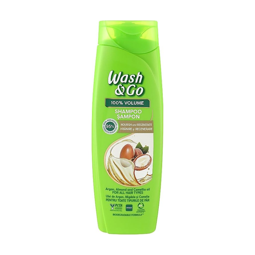 Шампунь Wash&amp;Go з оліями аргани, мигдалю та ромашки, 360 мл