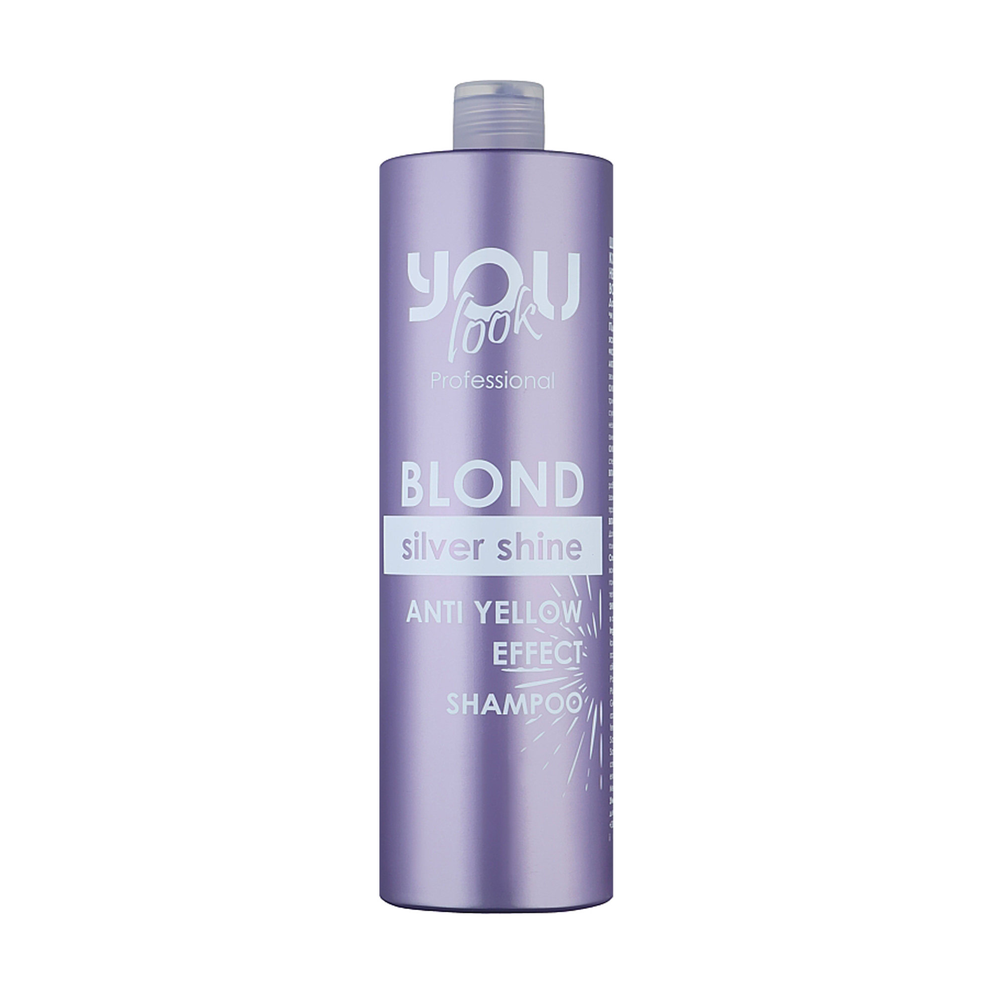 Шампунь You look Professional Blond Silver Shine Anti Yellow Effect Shampoo для нейтралізації небажаної жовтизни, 1 л