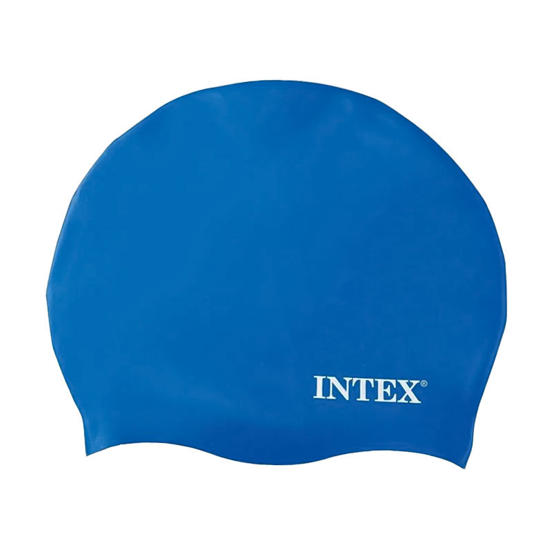 Шапочка для плавання Intex 20 см, від 8 років, синя (55992)