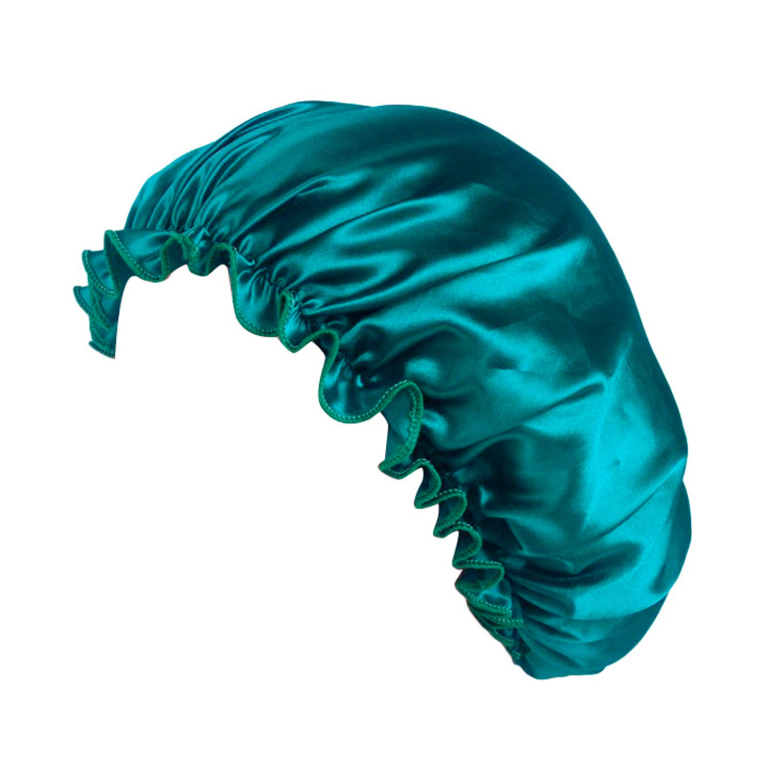 Шапочка для сну та доглядом за волоссям Cosmo Shop атласна, смарагдова, 1 шт (CS450C)