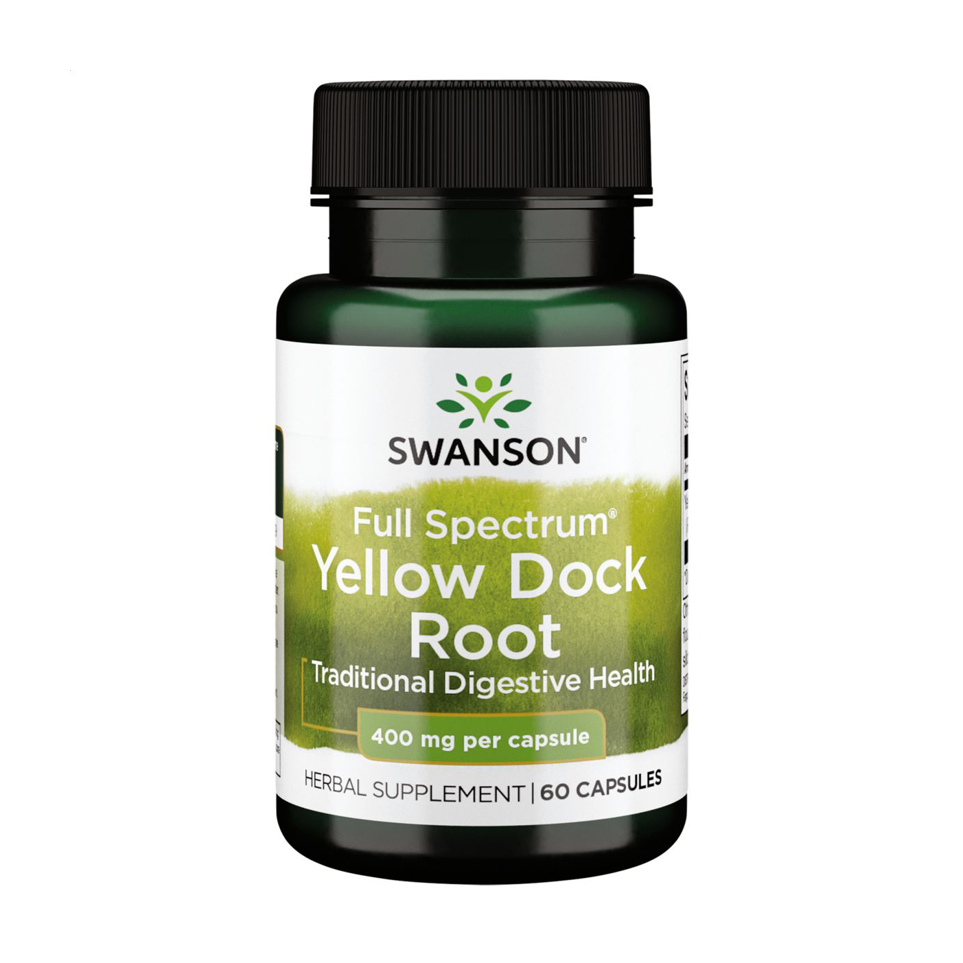 Щавель кучерявий Swanson Full Spectrum Yellow Dock Root 400 мг, 60 капсул