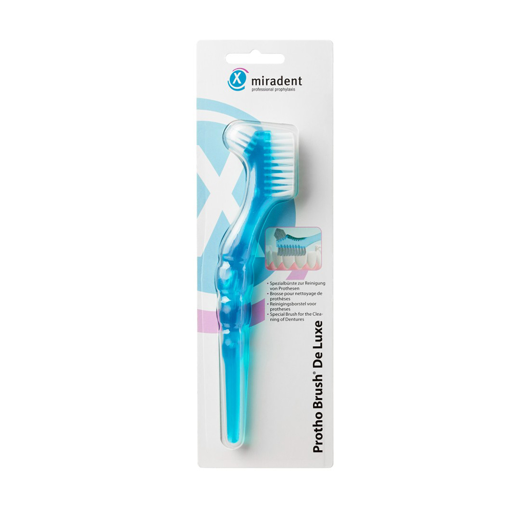 Щітка для очищення зубних протезів Miradent Protho Brush De Luxe блакитний, 1 шт