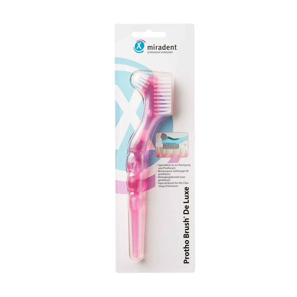 Щітка для очищення зубних протезів Miradent Protho Brush De Luxe рожева, 1 шт