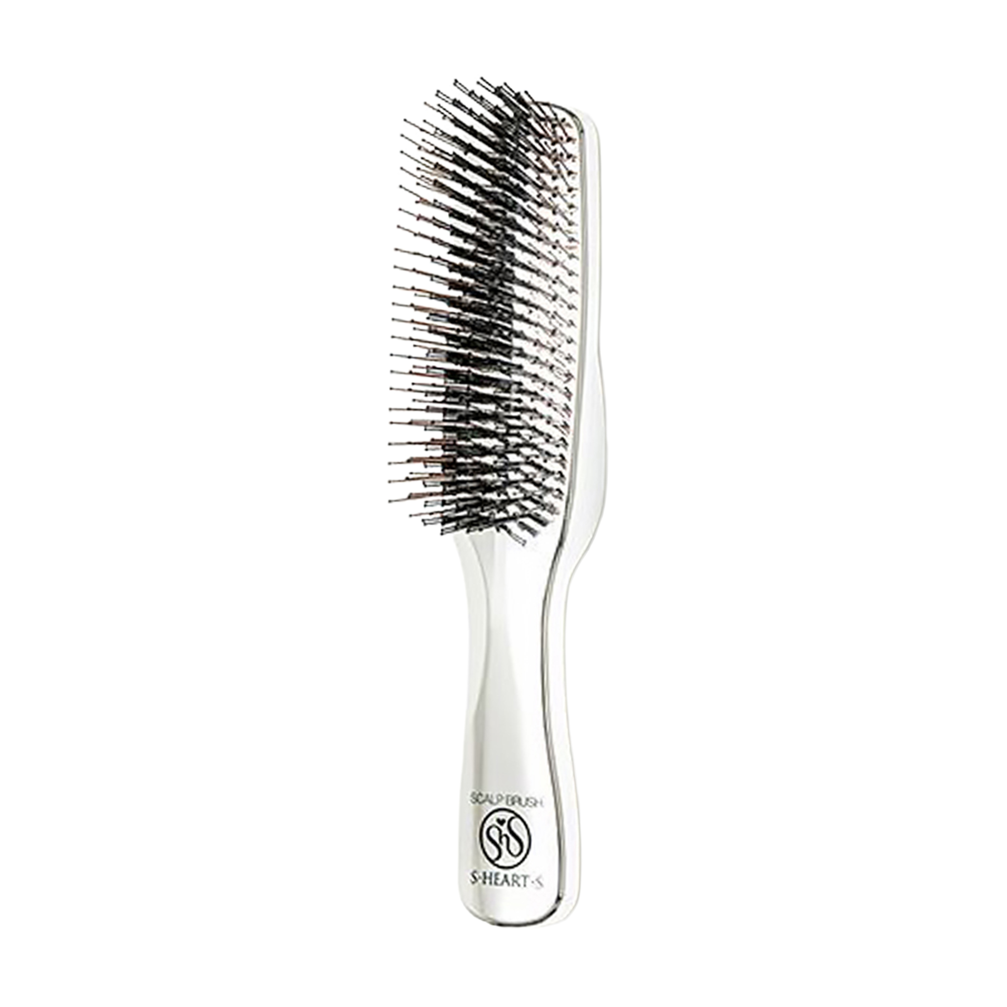Щітка для шкіри голови S-Heart-S Scalp Brush Plus for Professional довга, срібна, 1 шт (698087)