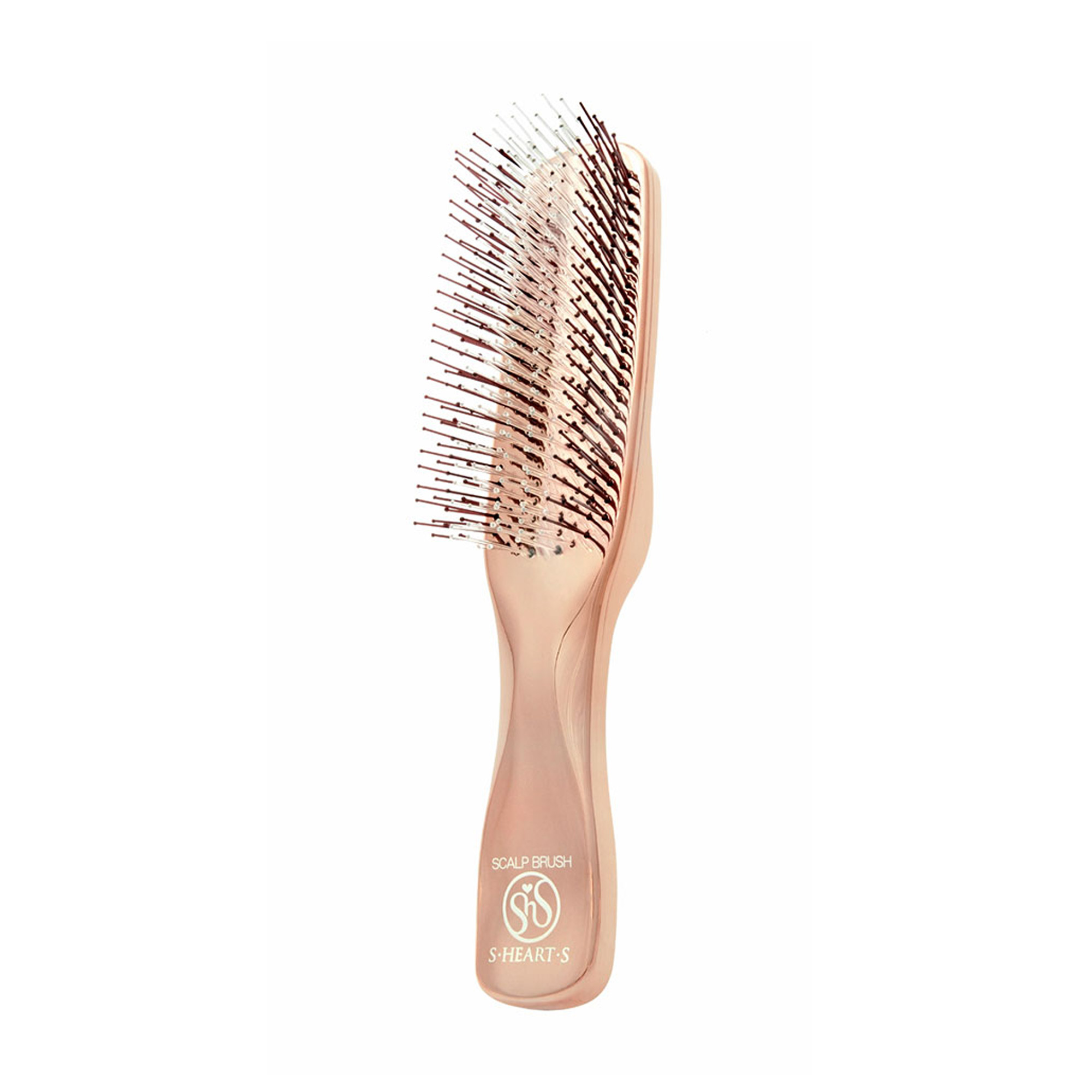 Щітка для шкіри голови S-Heart-S Scalp Brush World Model довга, рожеве золото, 1 шт (698088)