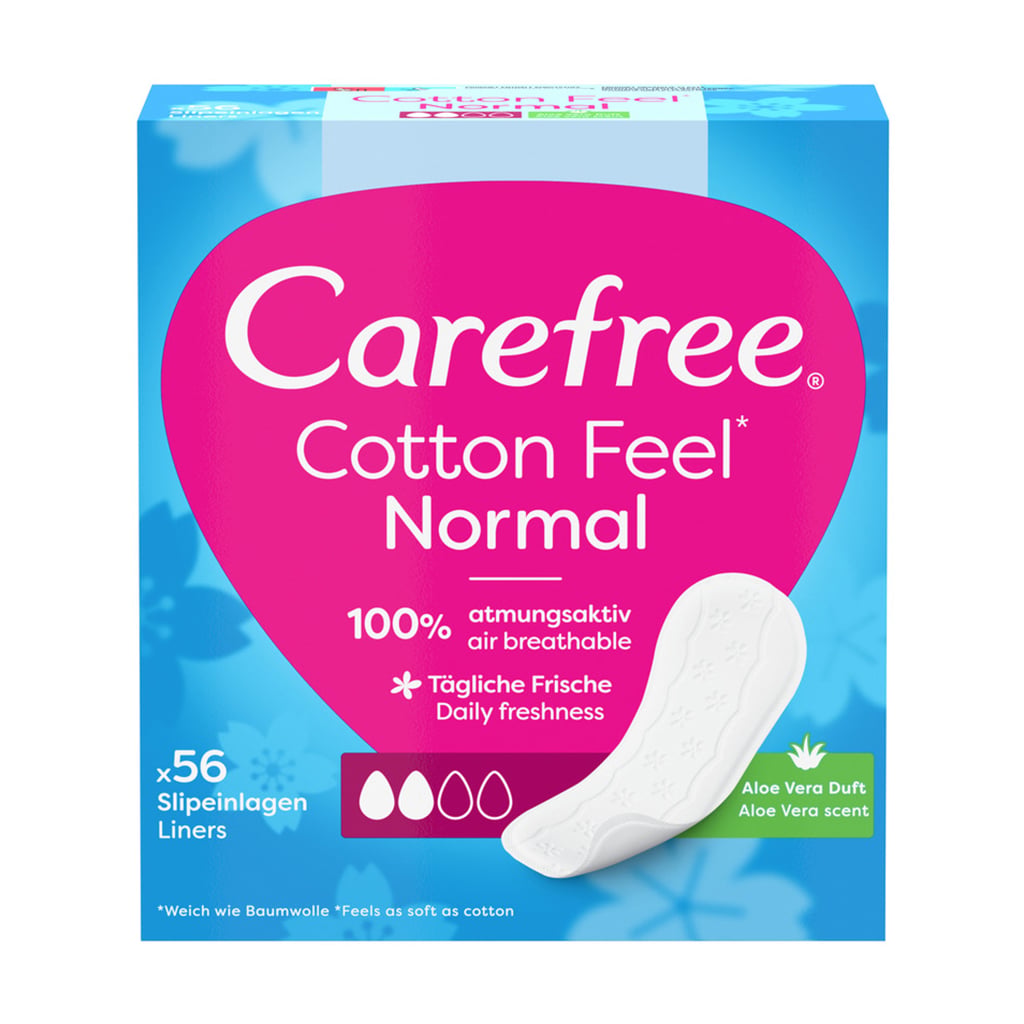 Щоденні гігієнічні прокладки Carefree Cotton Feel Normal Aloe, 56 шт