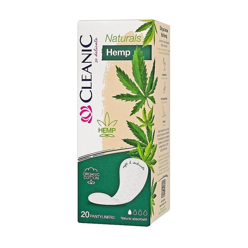 Щоденні гігієнічні прокладки Cleanic Naturals Hemp, 20 шт